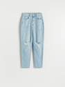 Reserved - Light Blue Ripped Mom Fit Jeans