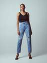 Reserved - Blue Ripped Mom Fit Jeans