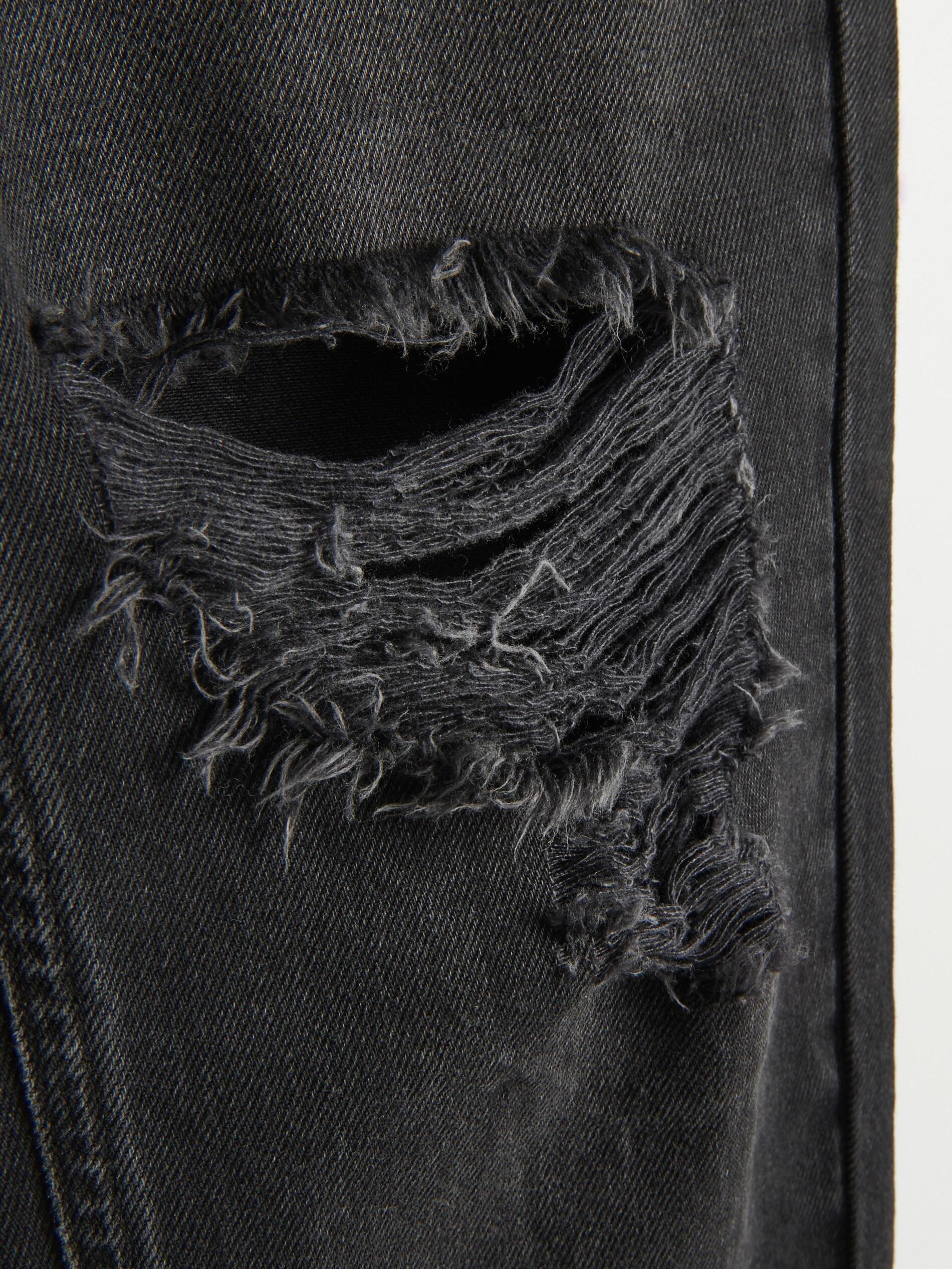 Black Ripped Mom Fit Jeans, , large image number 5