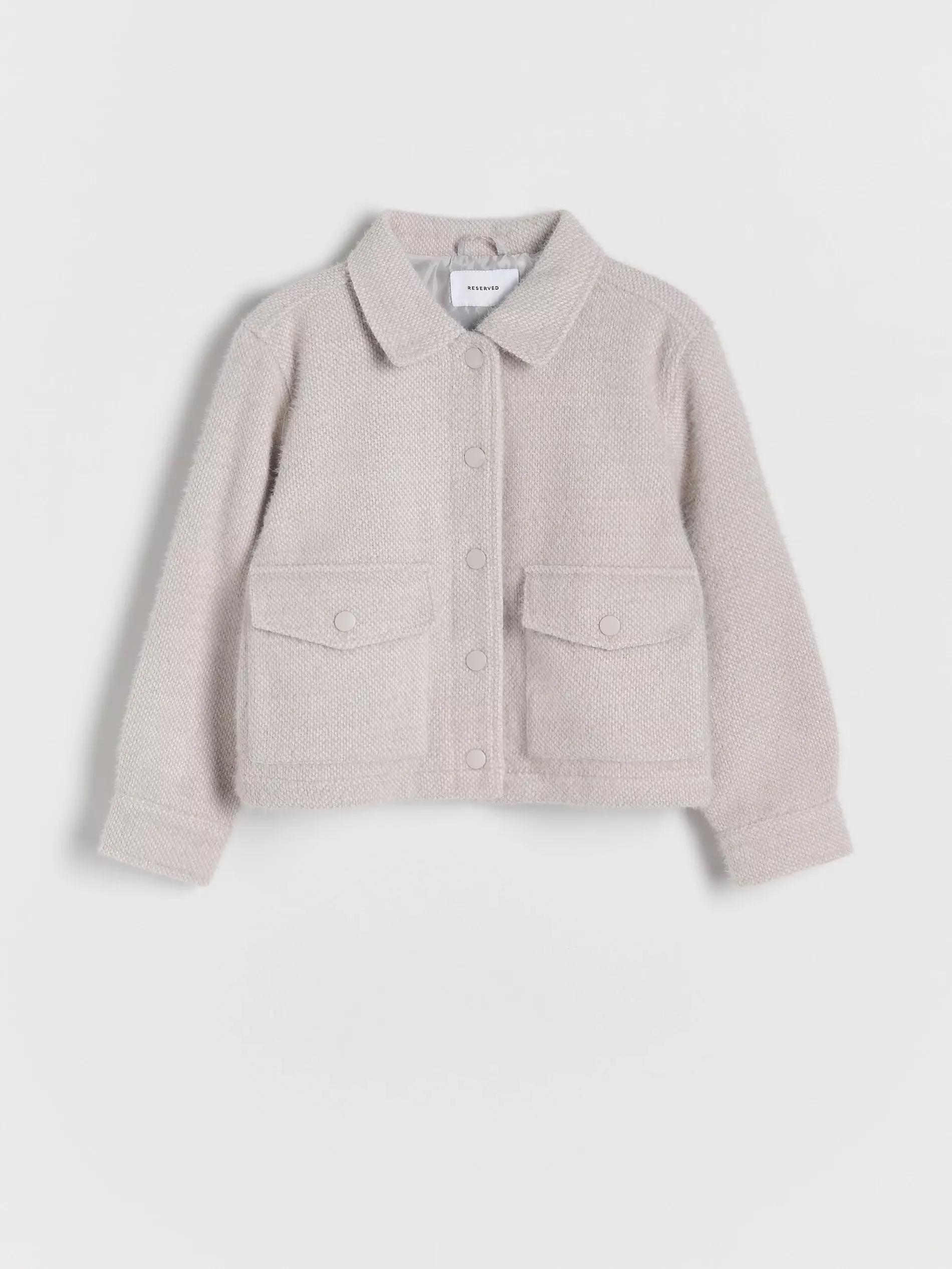 light grey Shacket, , large image number 0