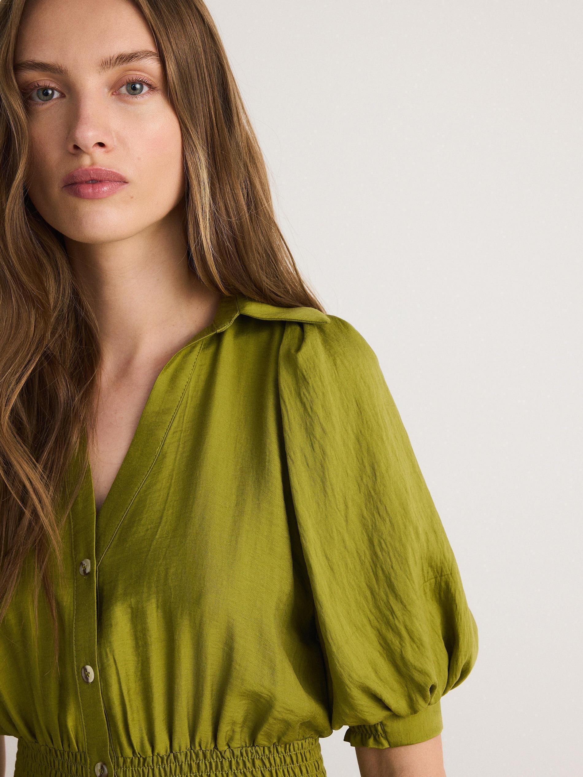 Green Lyocell Midi Dress, , large image number 2