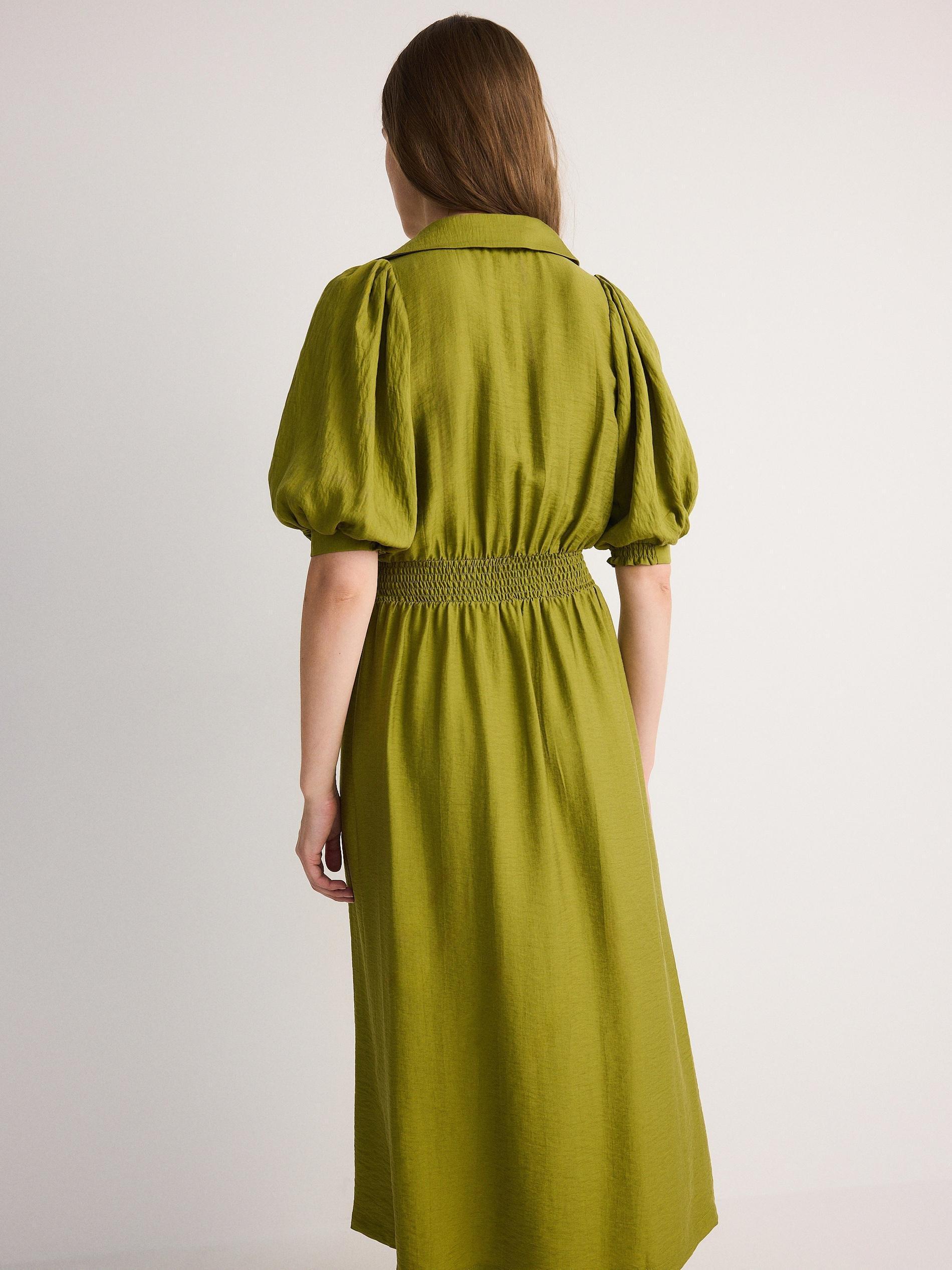 Green Lyocell Midi Dress, , large image number 4