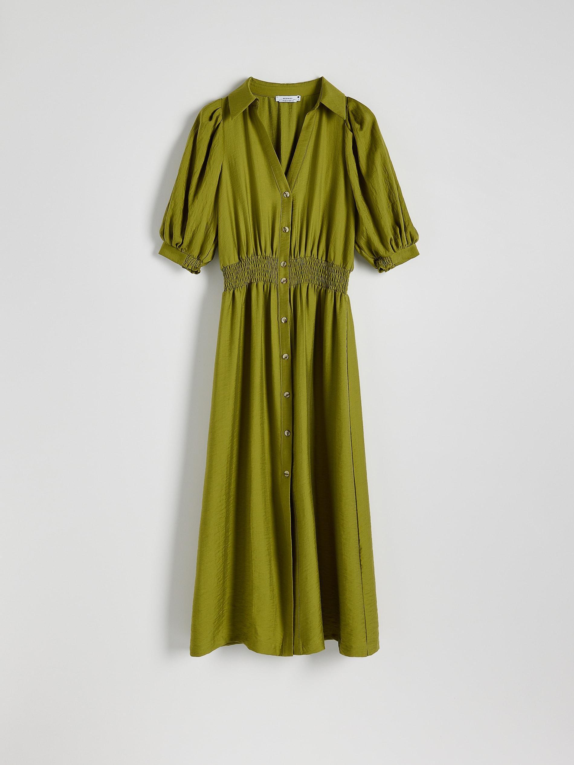 Green Lyocell Midi Dress, , large image number 5