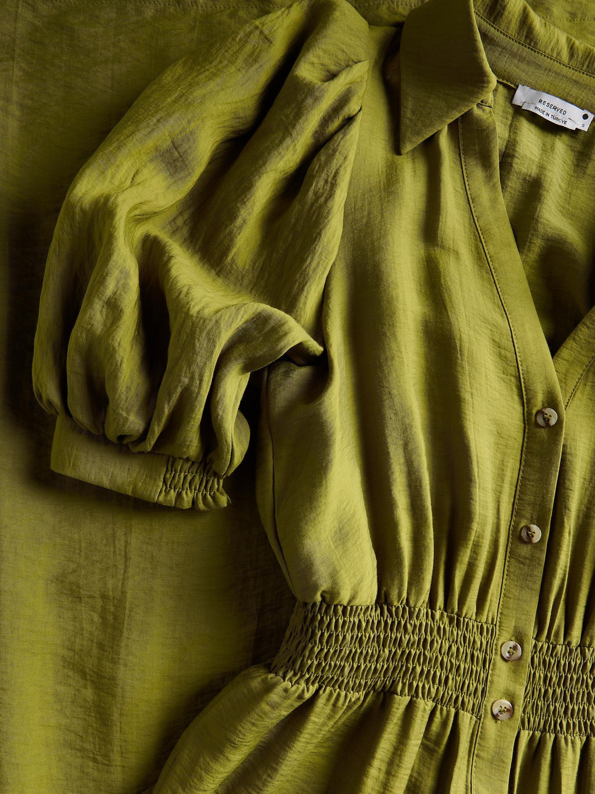 Green Lyocell Midi Dress, , large image number 6