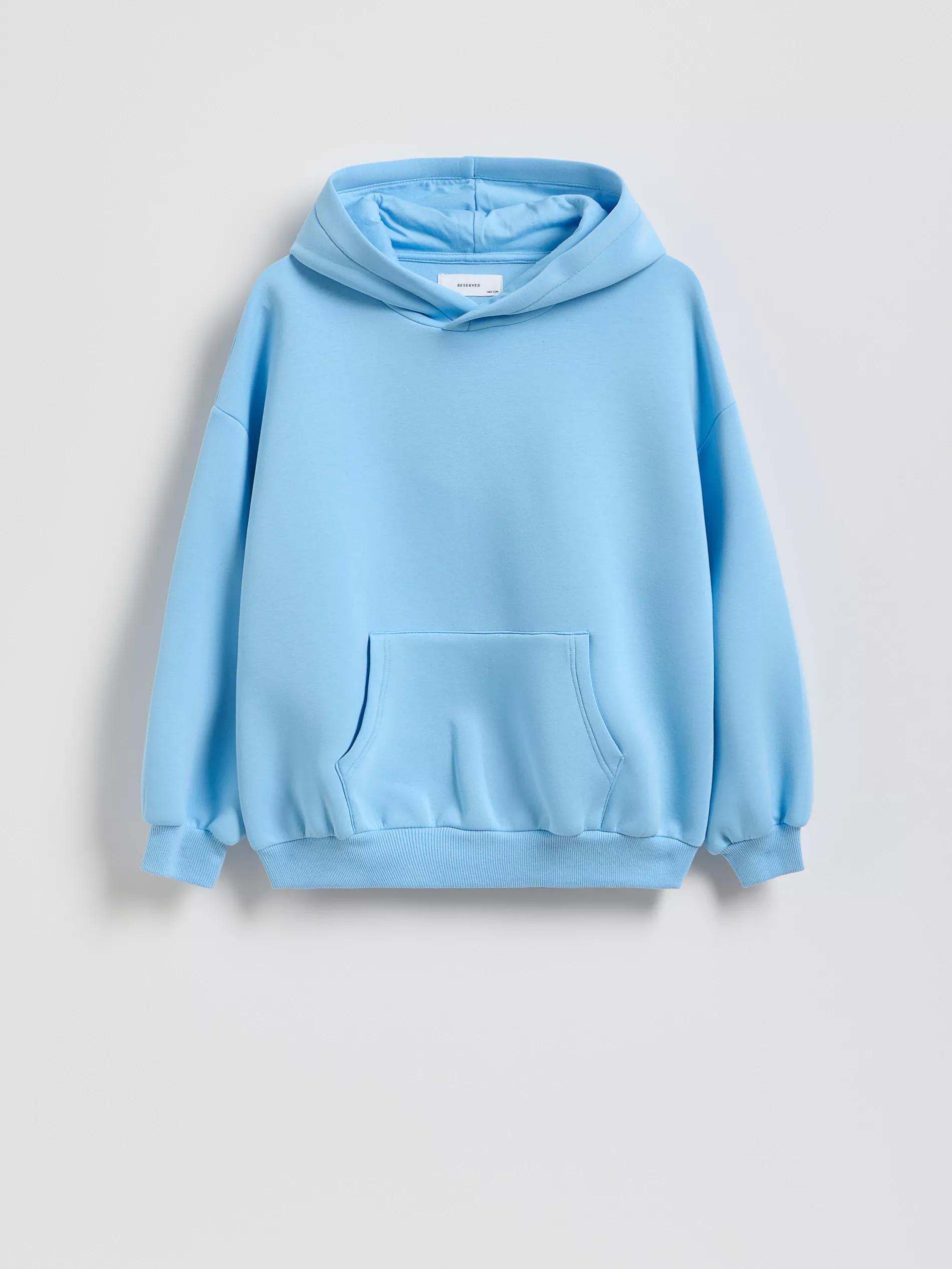 Blue Interlock Hoodie, Blue, medium