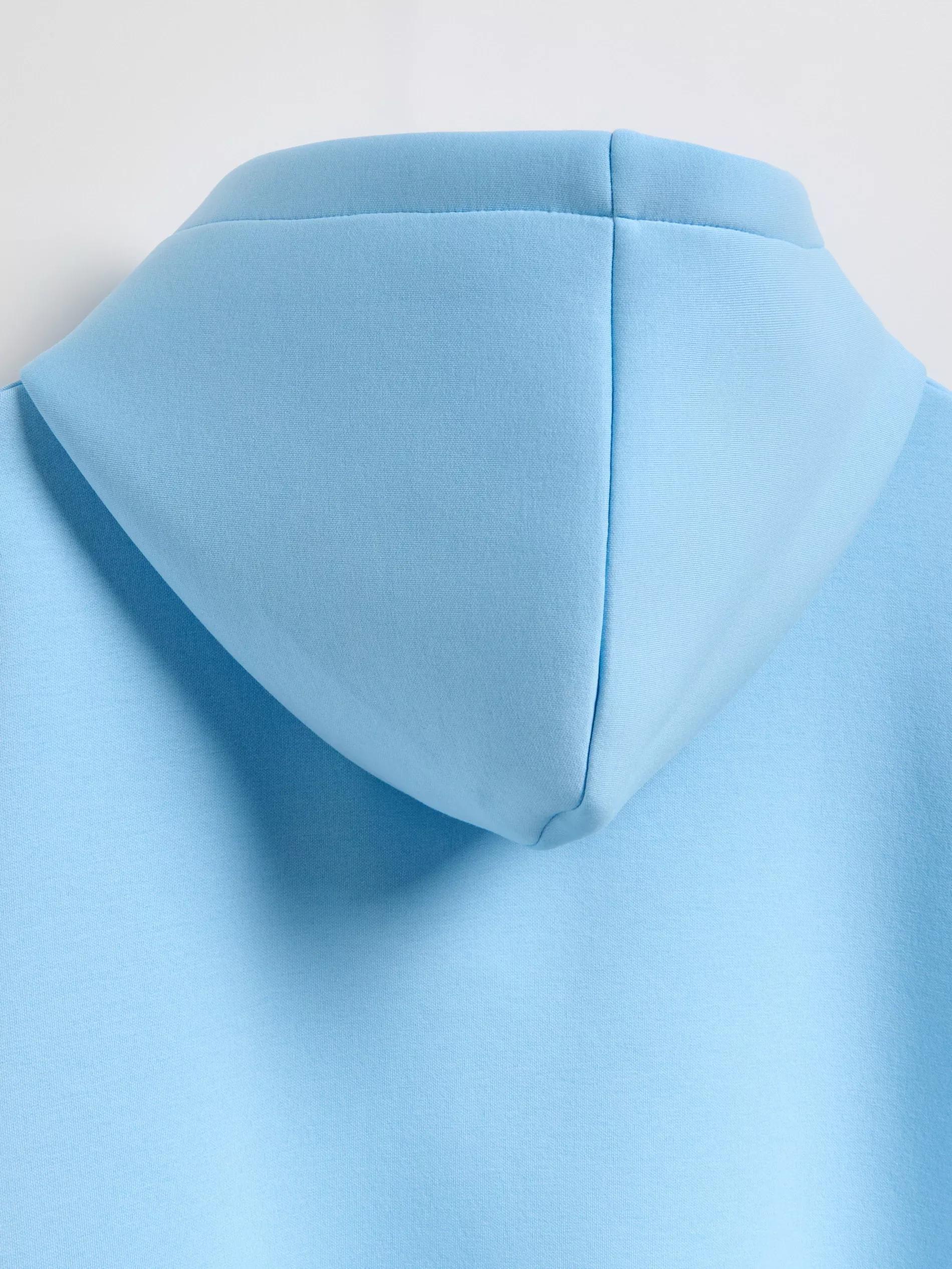 Blue Interlock Hoodie, Blue, medium