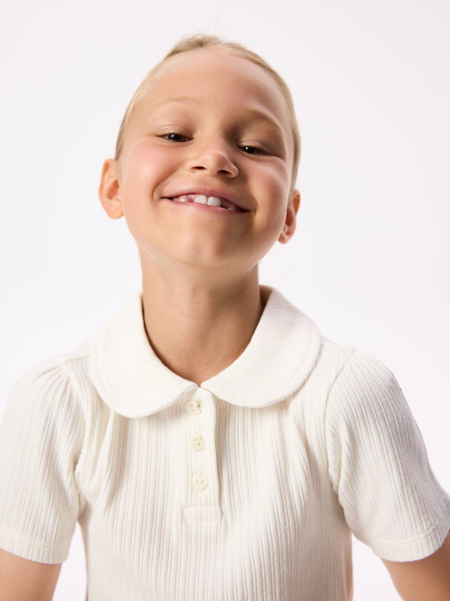 Cream Blouse With Collar, Ivory, medium