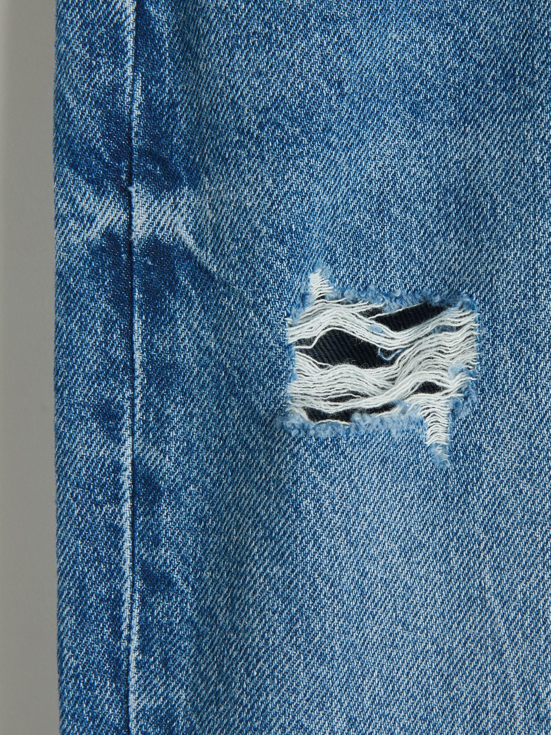 Blue Ripped Boyfriend Jeans, , large image number 5