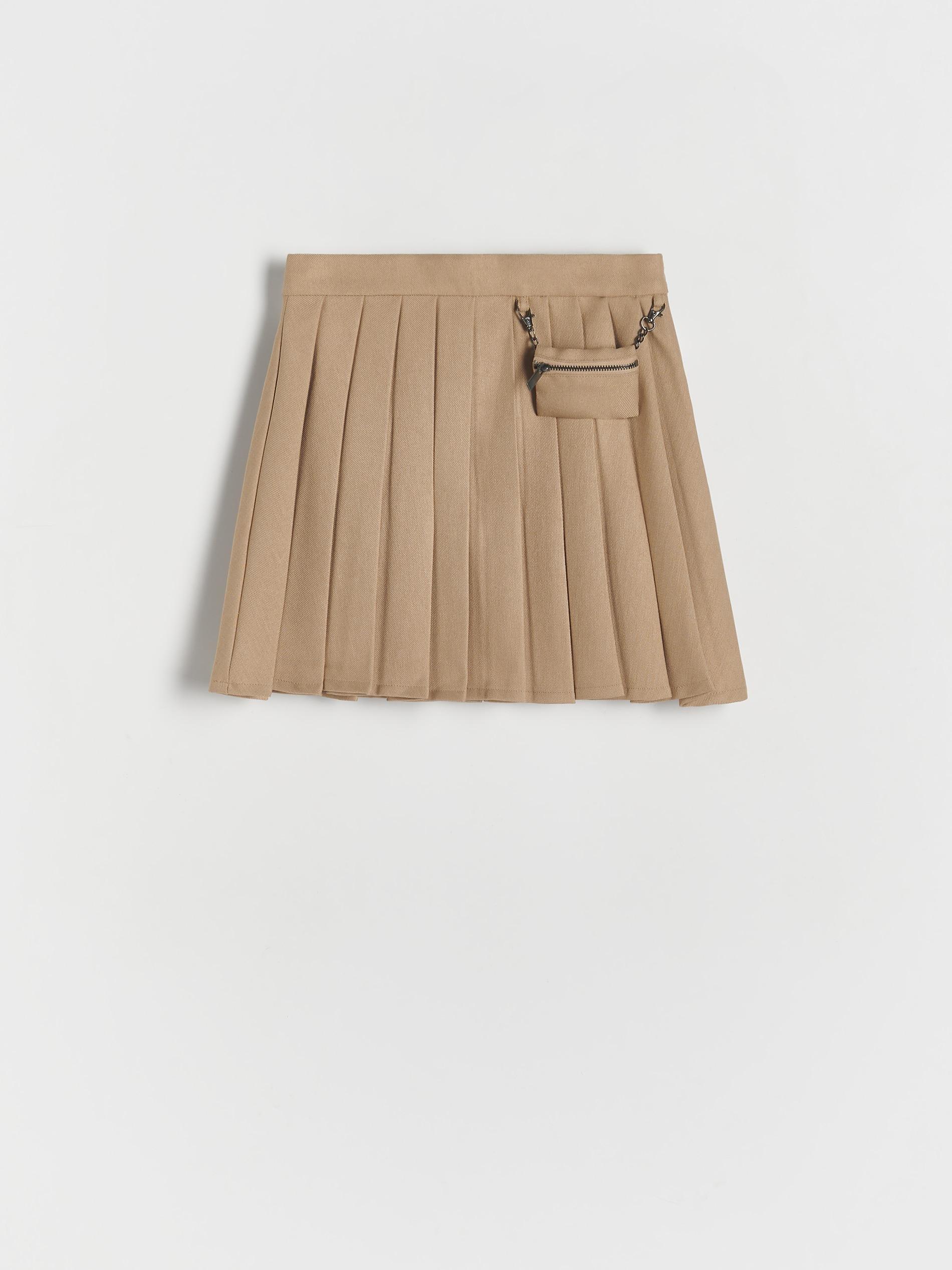 Reserved - Beige Pleated Skirt, Kids Girls