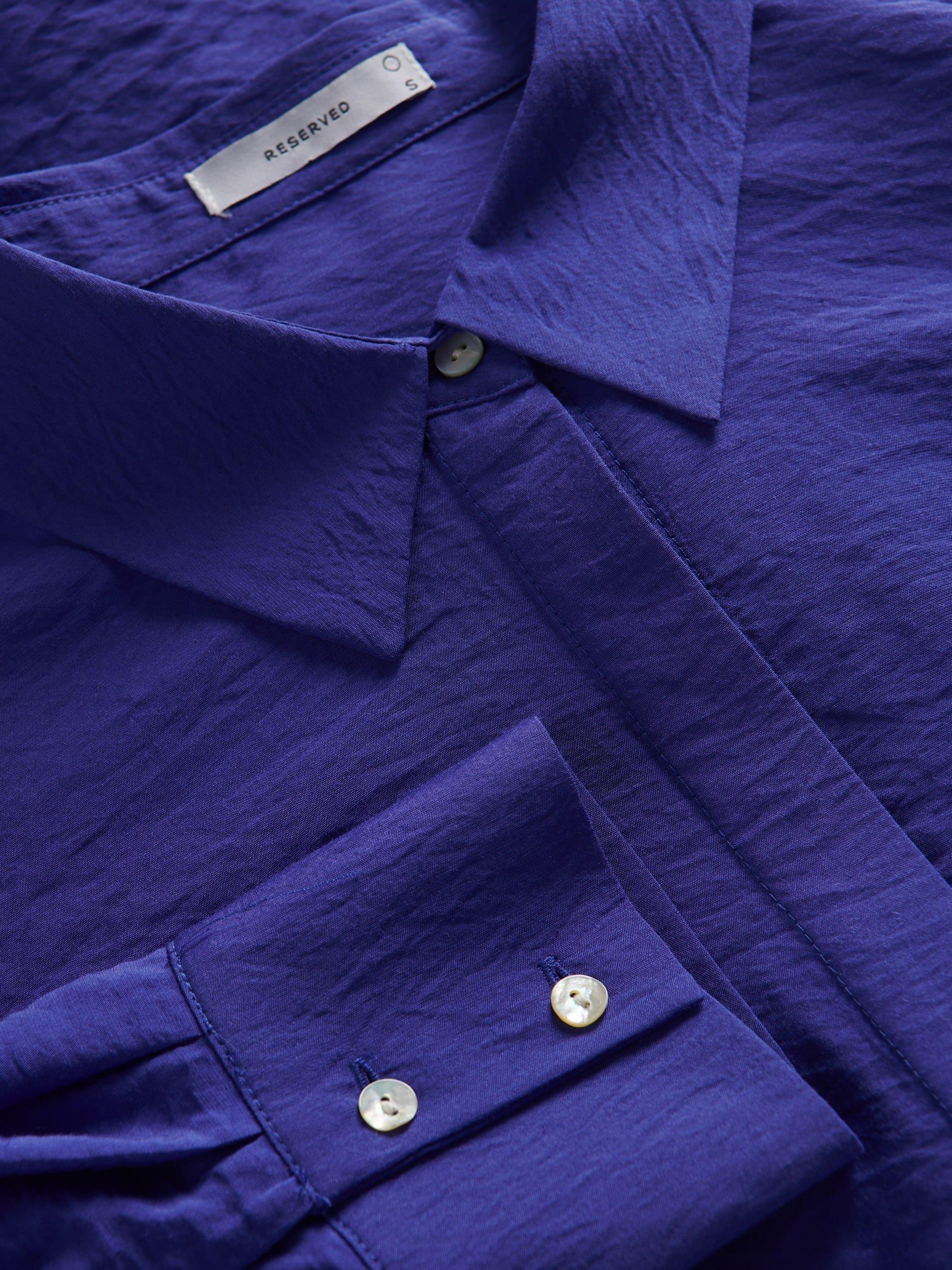Blue Dropped Shoulders Shirt, , large image number 5