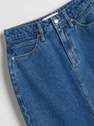 Reserved - Navy Blue Denim Midi Skirt