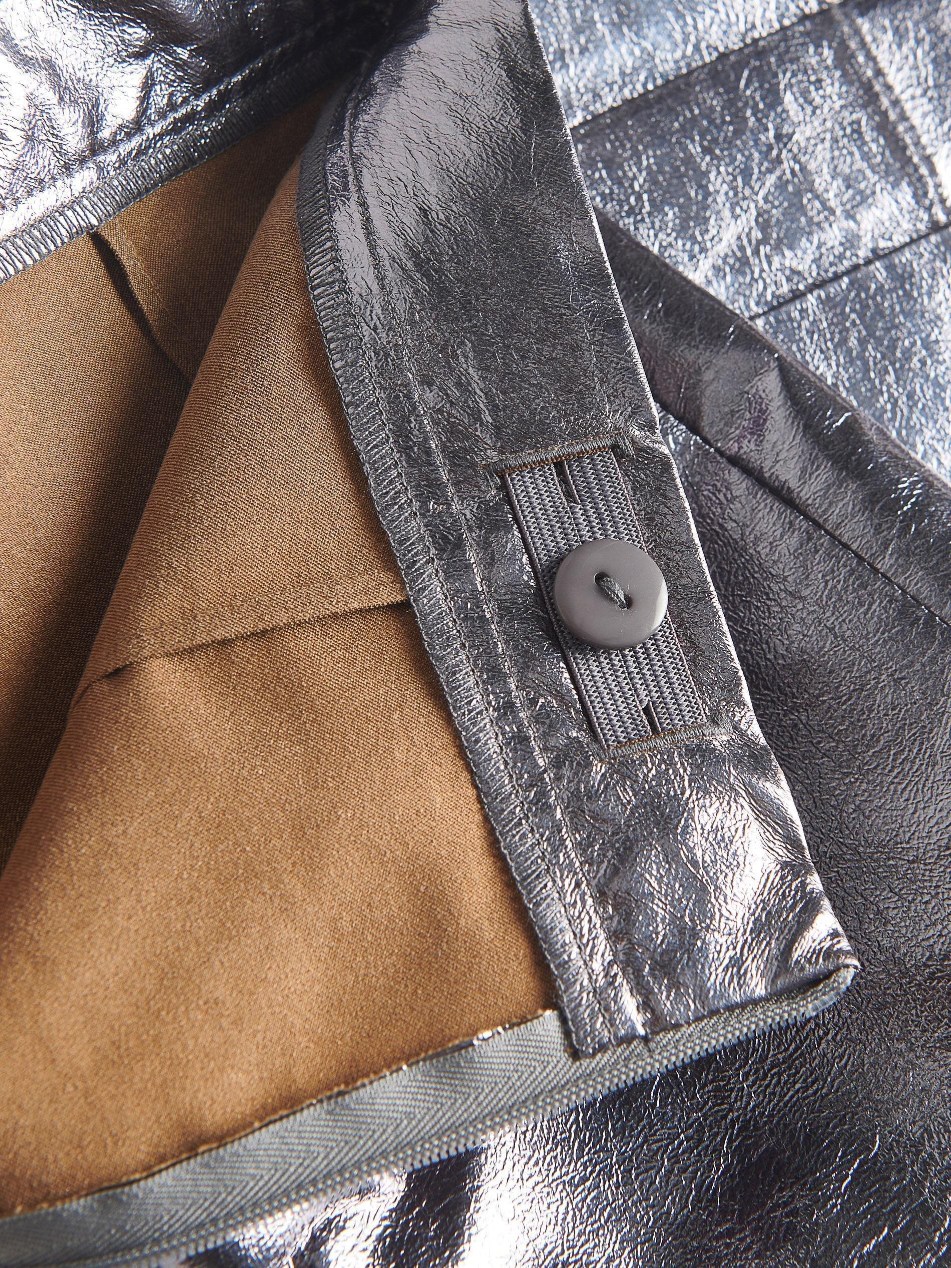 Grey Metallic Effect Skirt, Kids Girls, , large image number 4