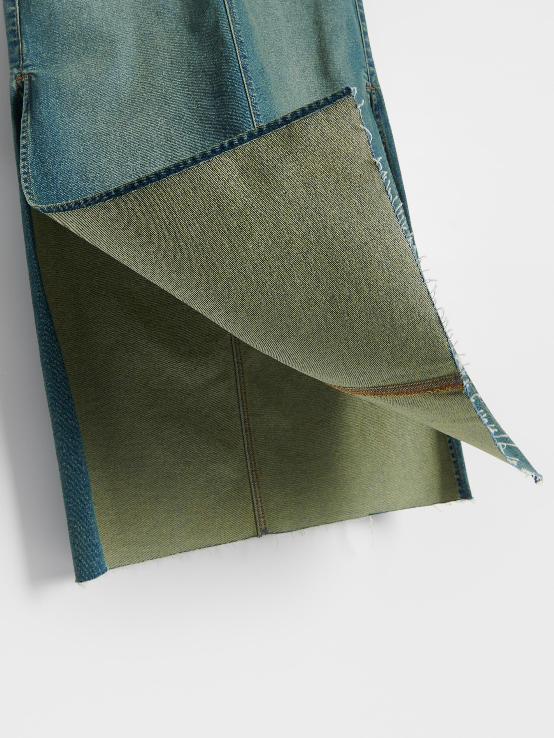 Blue Denim Maxi Skirt, , large image number 6