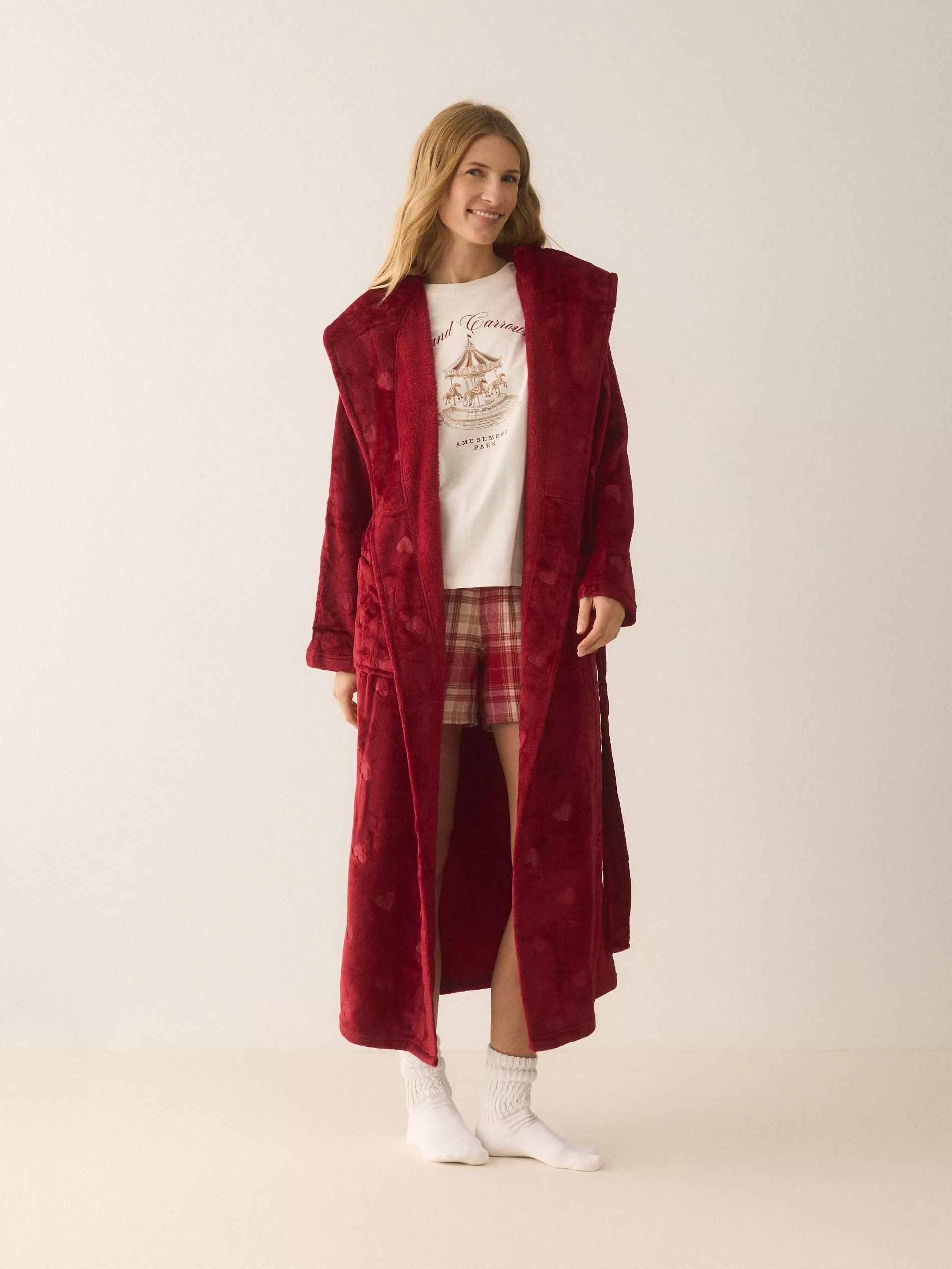 Red Dressing Gown, Red, large image number 1