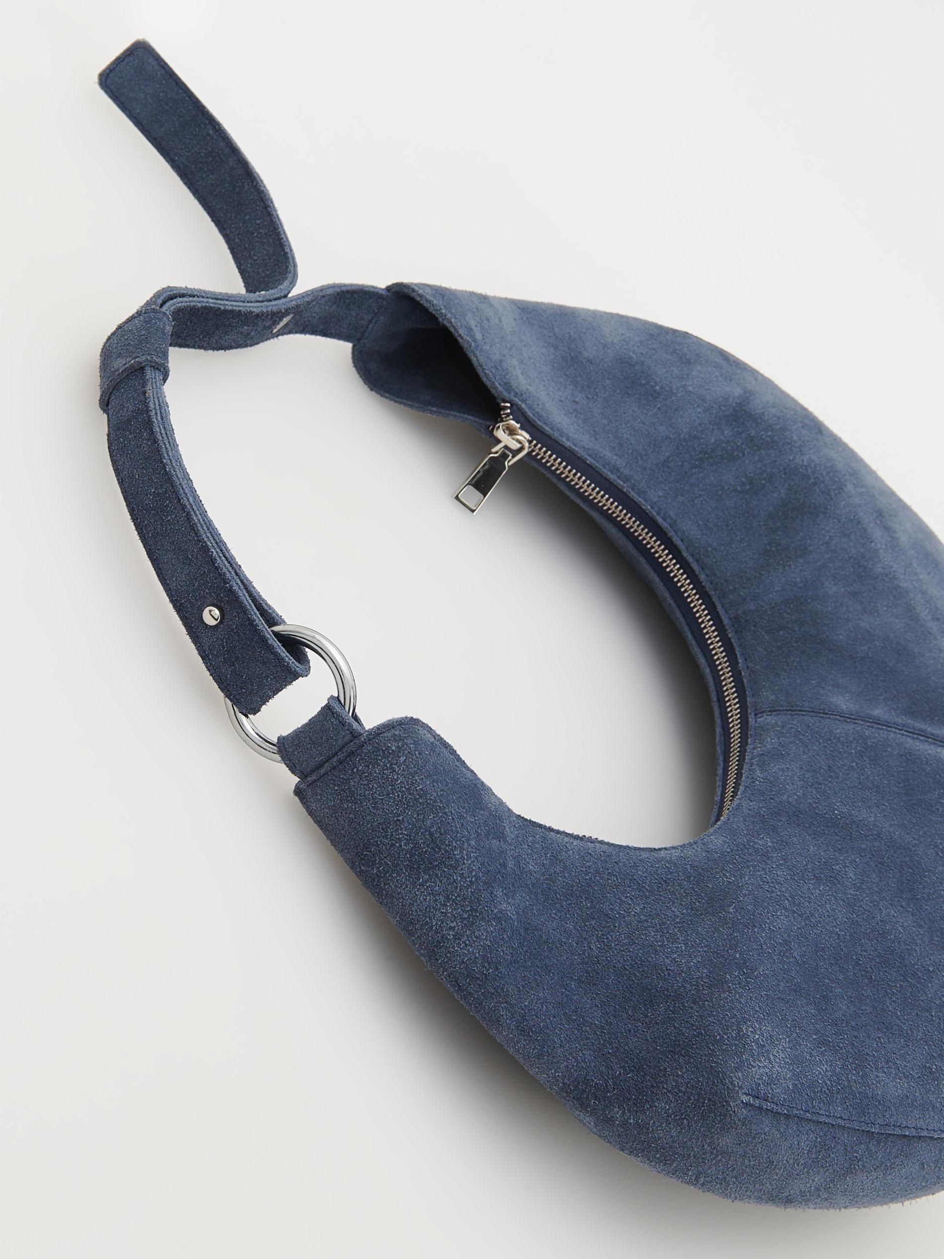 Blue Natural Suede Bag, Blue, large image number 4