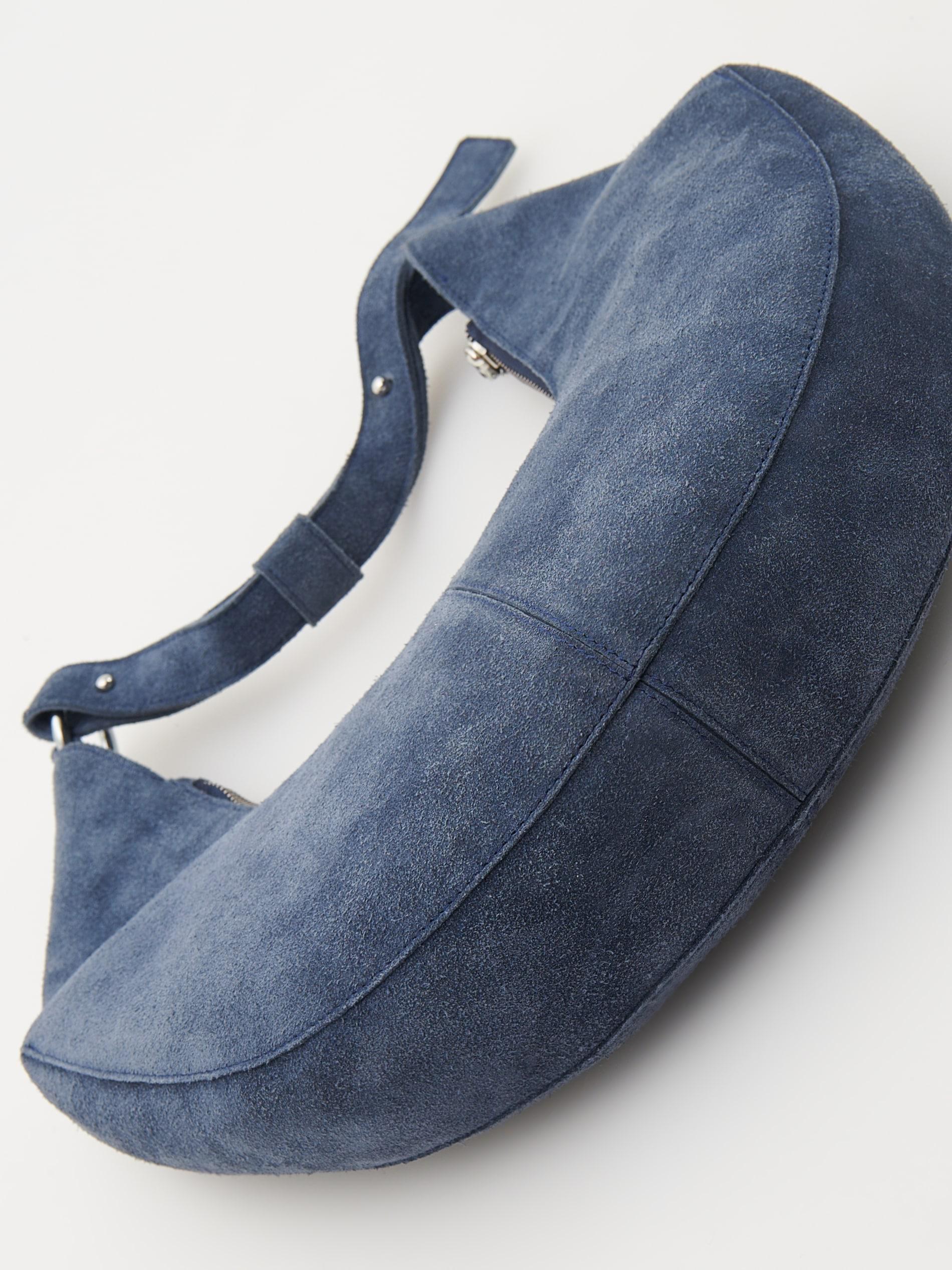 Blue Natural Suede Bag, Blue, large image number 6