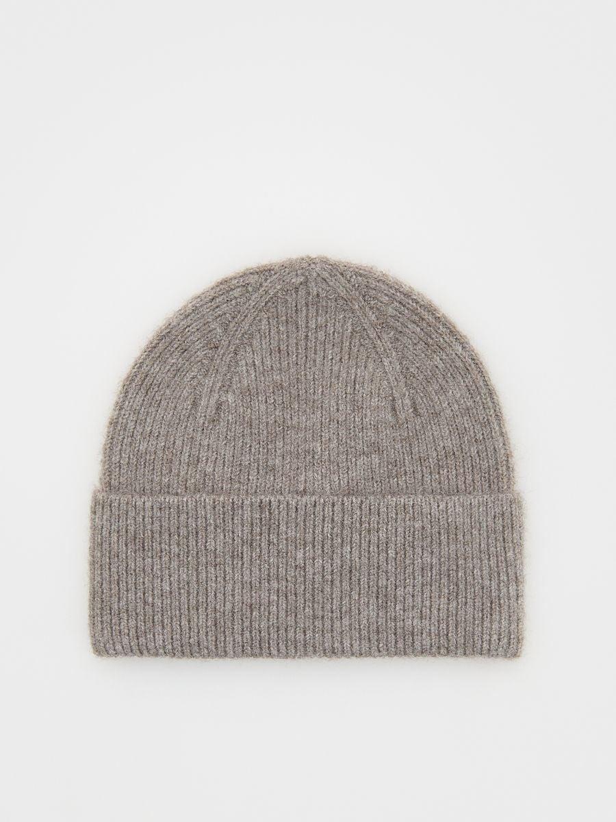 Grey Beanie Hat, Grey, large image number 0