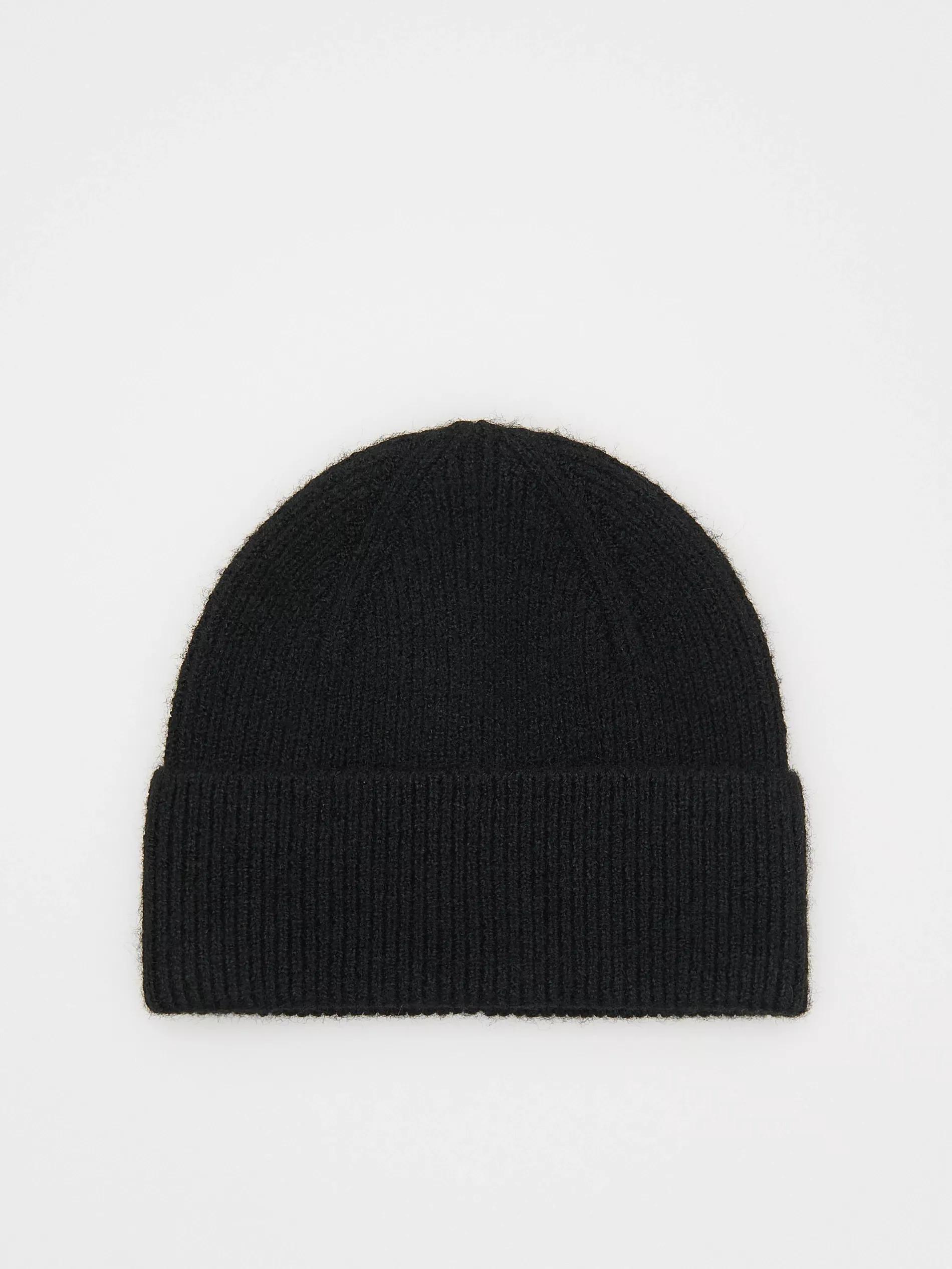Black Beanie Hat, Black, large image number 1