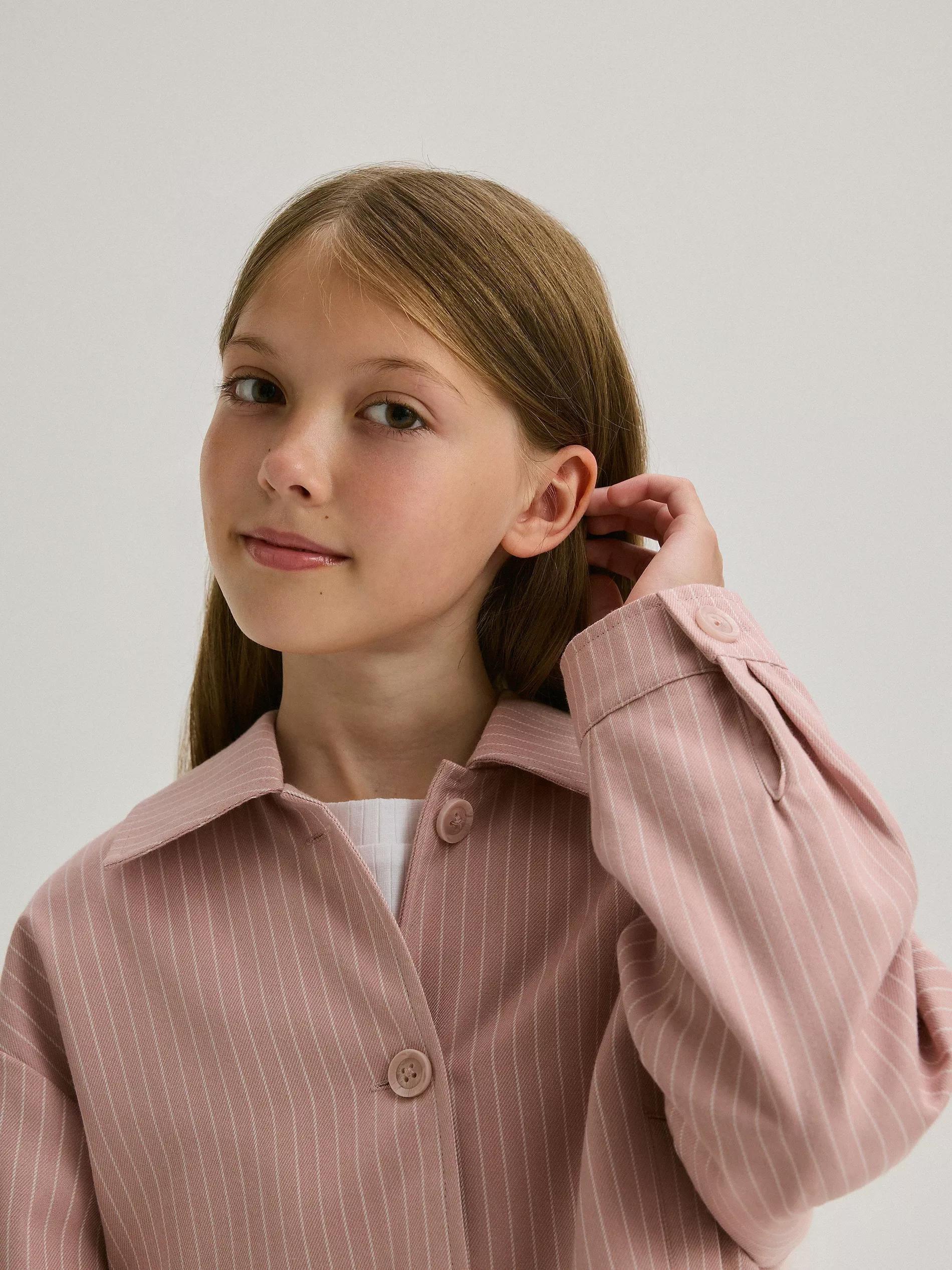 Pink Stripe Blazer, Kids Girls, , large image number 2