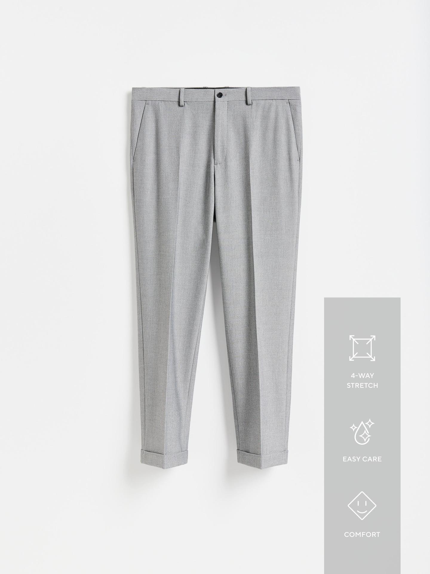 Grey Carrot Trousers, Light grey, large image number 0