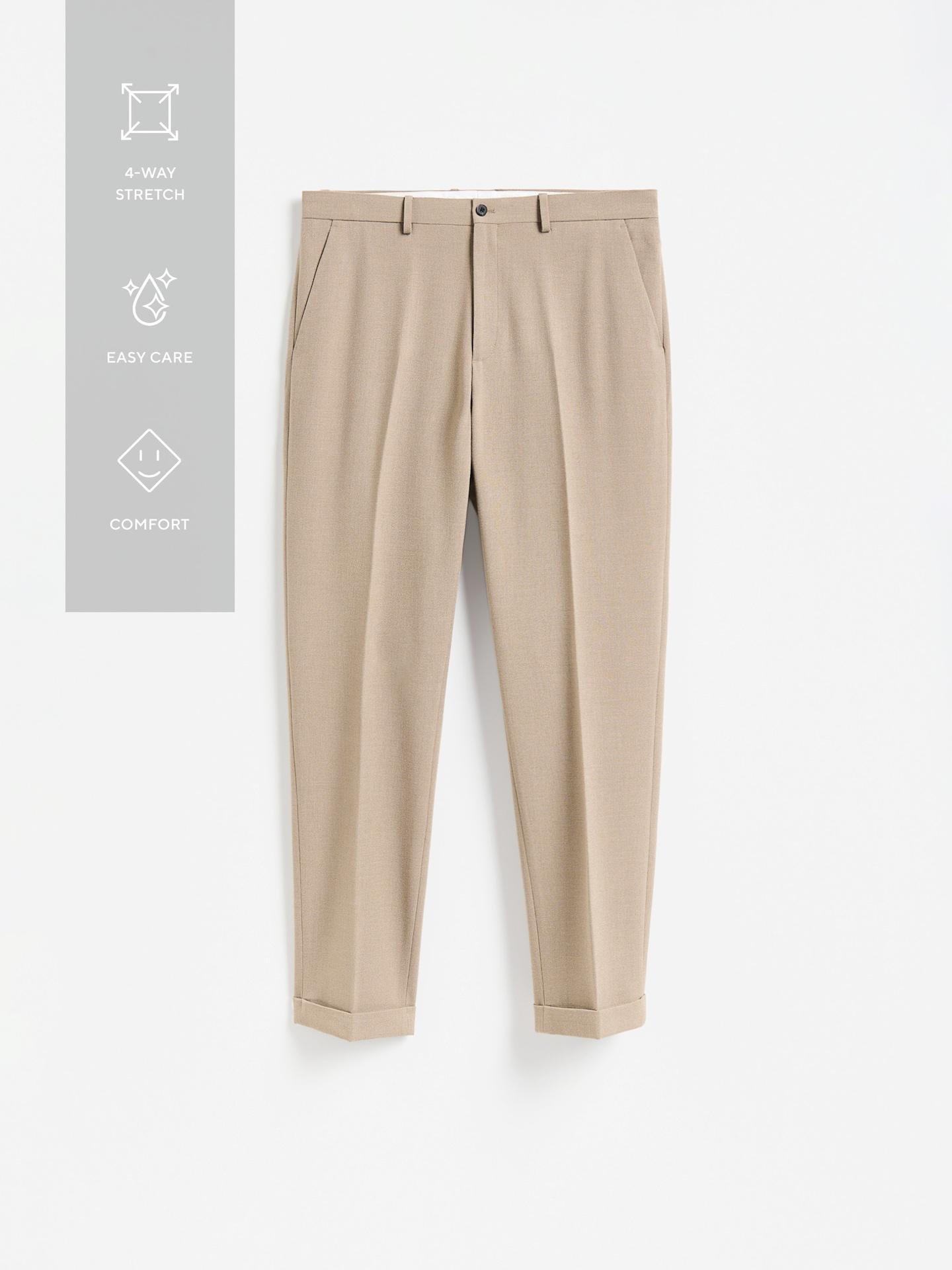 Brown Carrot Trousers, Brown, large image number 0