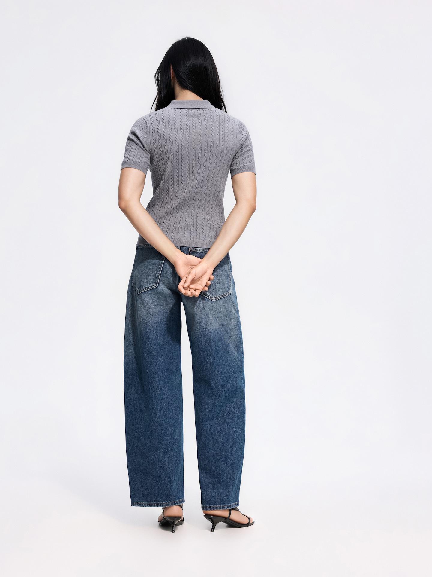 Grey Short Sleeve Jumper, Grey, medium