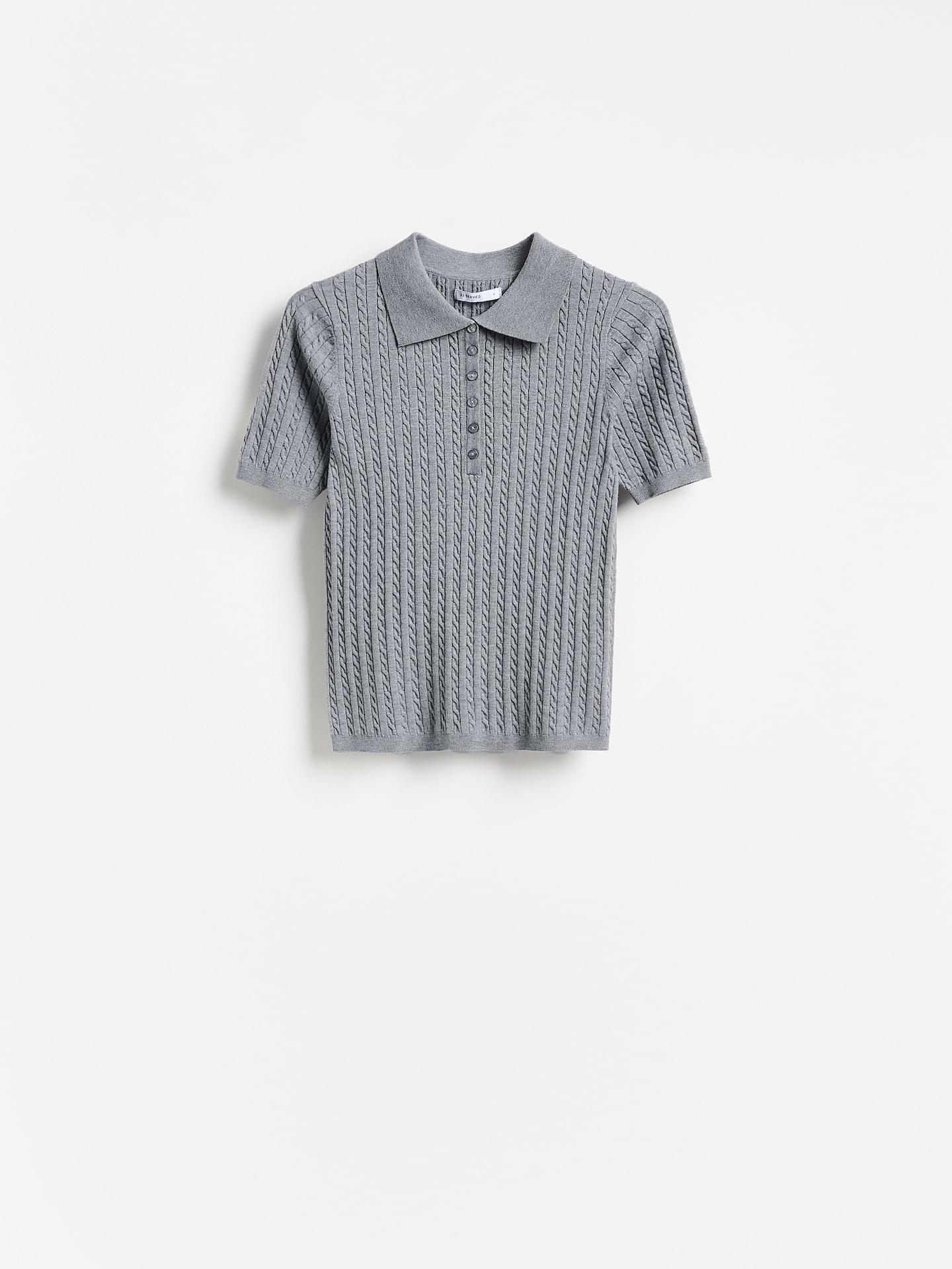 Grey Short Sleeve Jumper, Grey, large image number 3