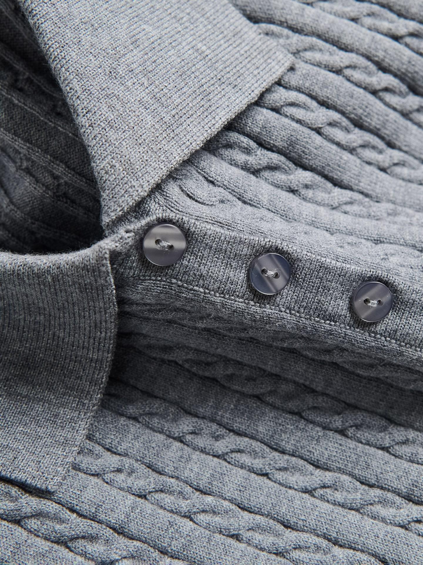 Grey Short Sleeve Jumper, Grey, large image number 4