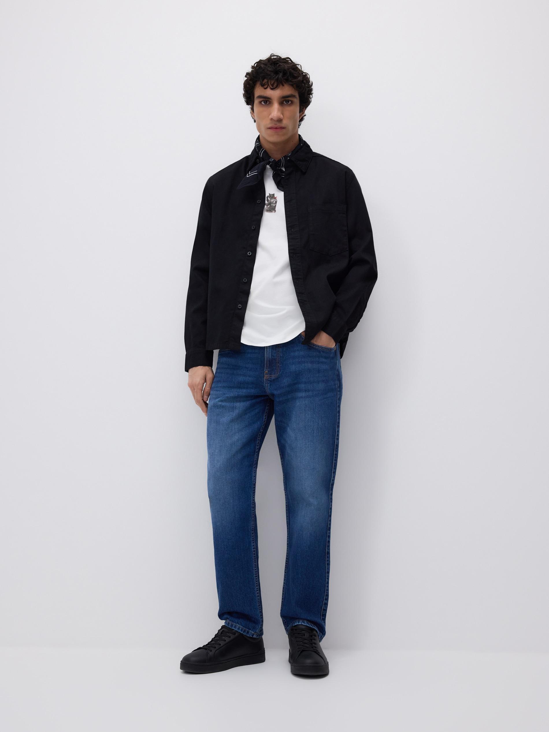 White Comfort Fit T-Shirt With Print, White, large image number 3