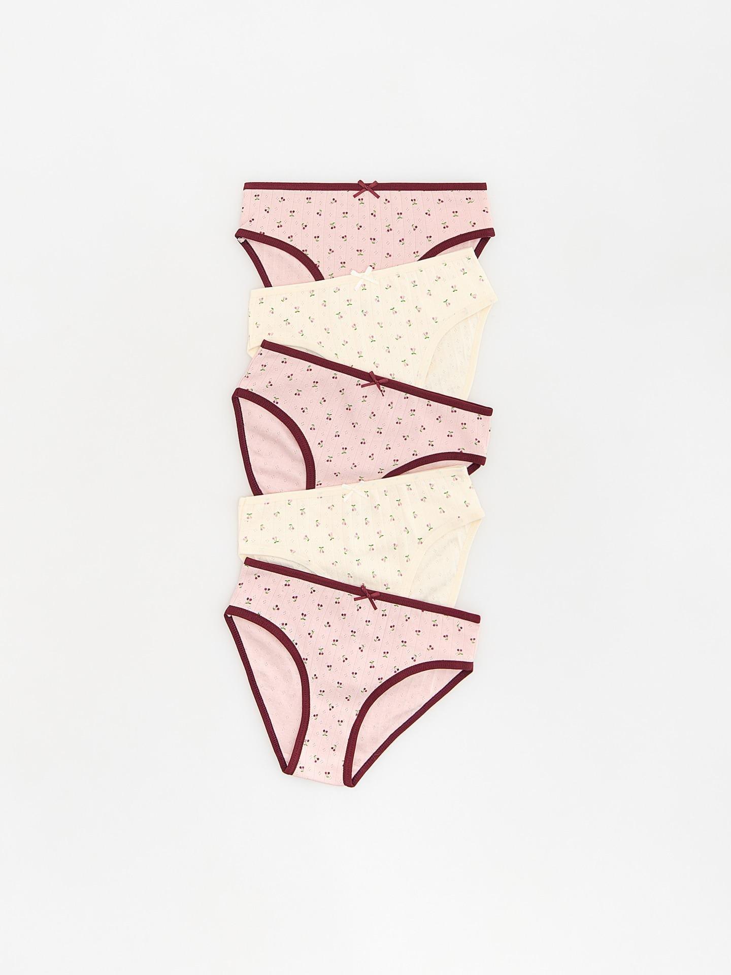 Pink Cotton Rich Knickers 5 Pack, Pink, large image number 0