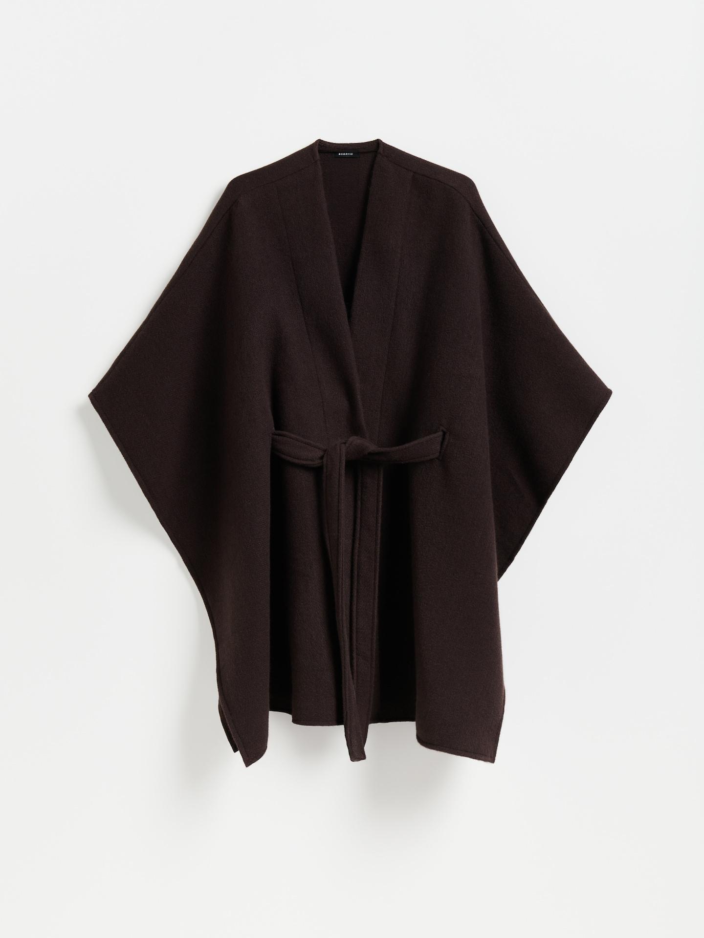 Brown Poncho, Brown, medium