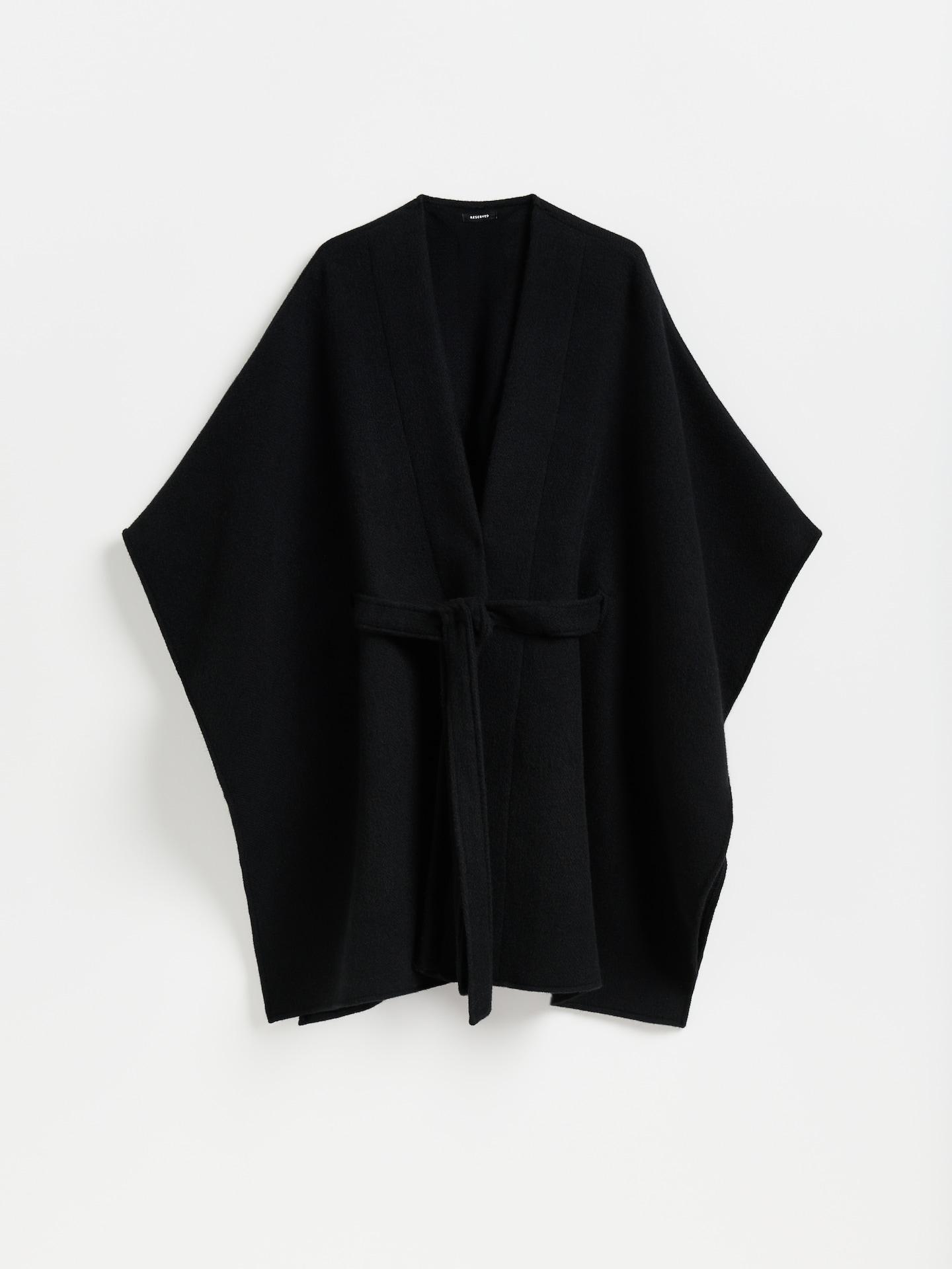 Black Poncho, Black, medium