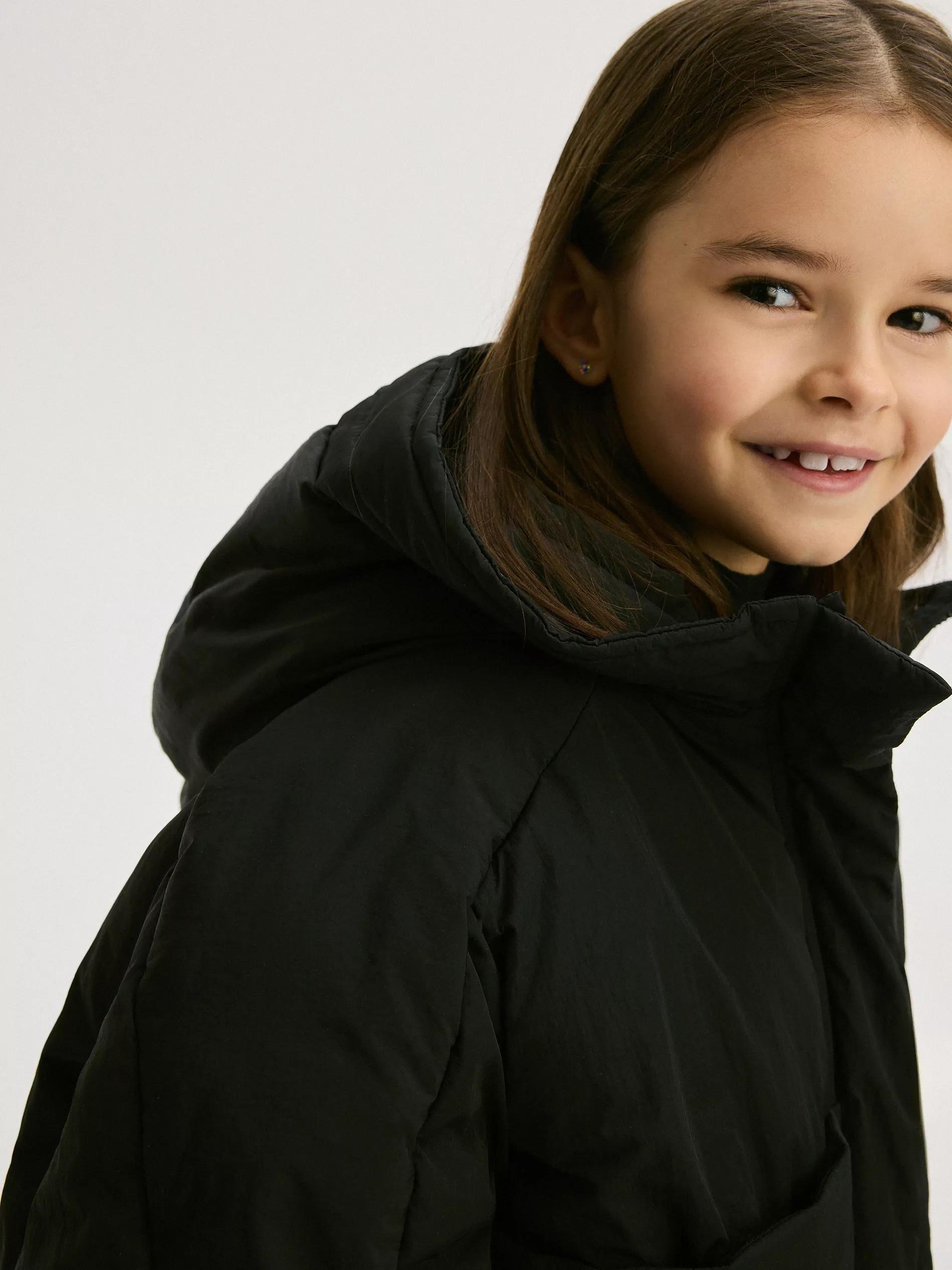 Black Short Jacket With Hood, , large image number 10