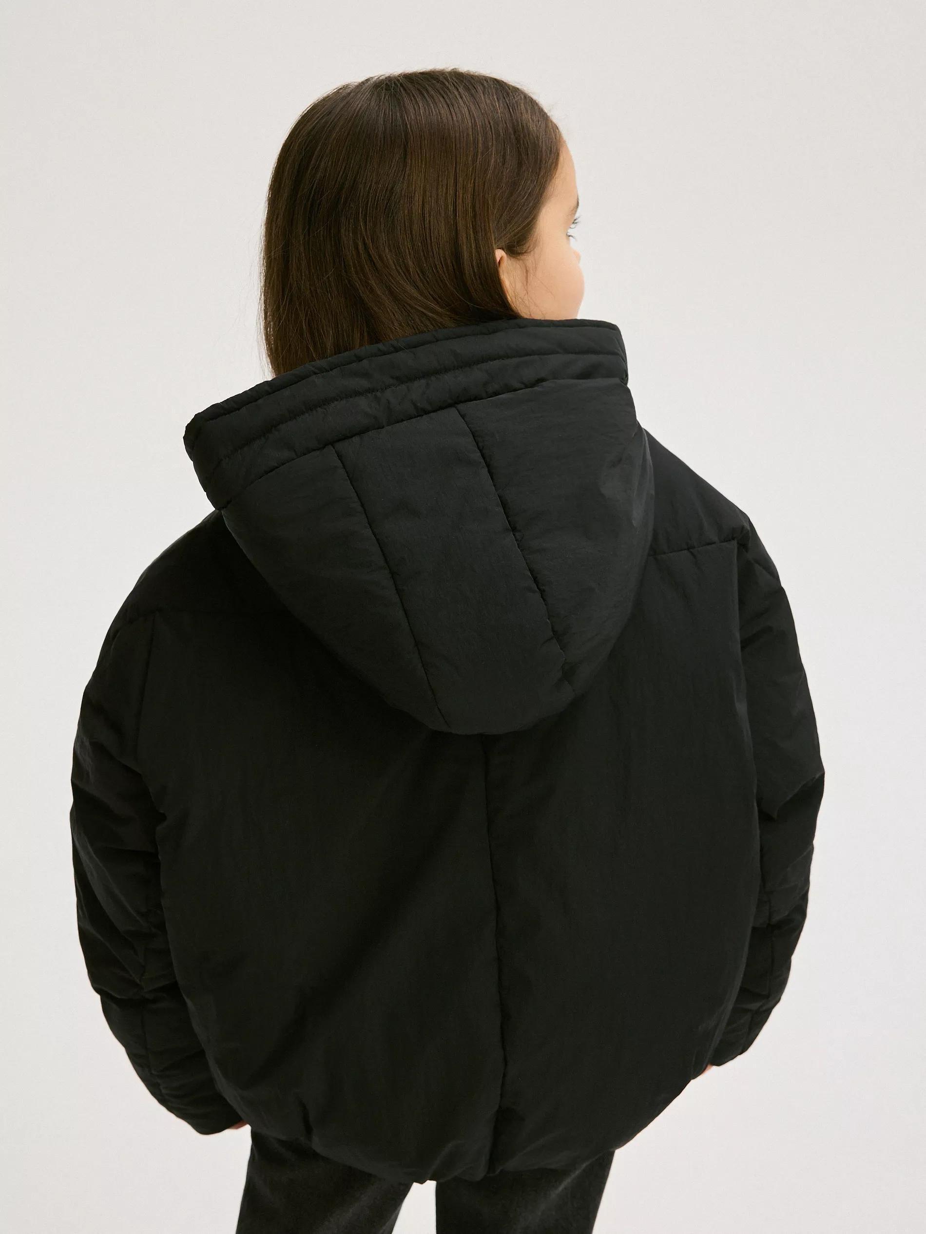 Black Short Jacket With Hood, , large image number 11