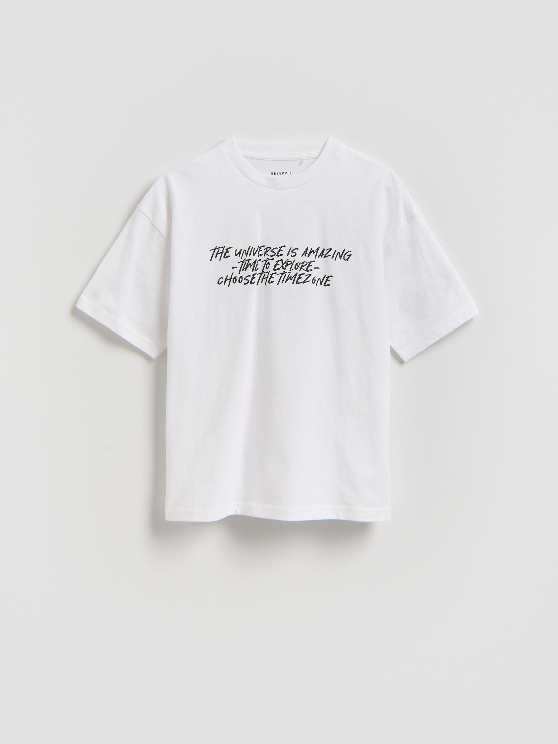Cream Cotton T-Shirt, Ivory, large image number 0