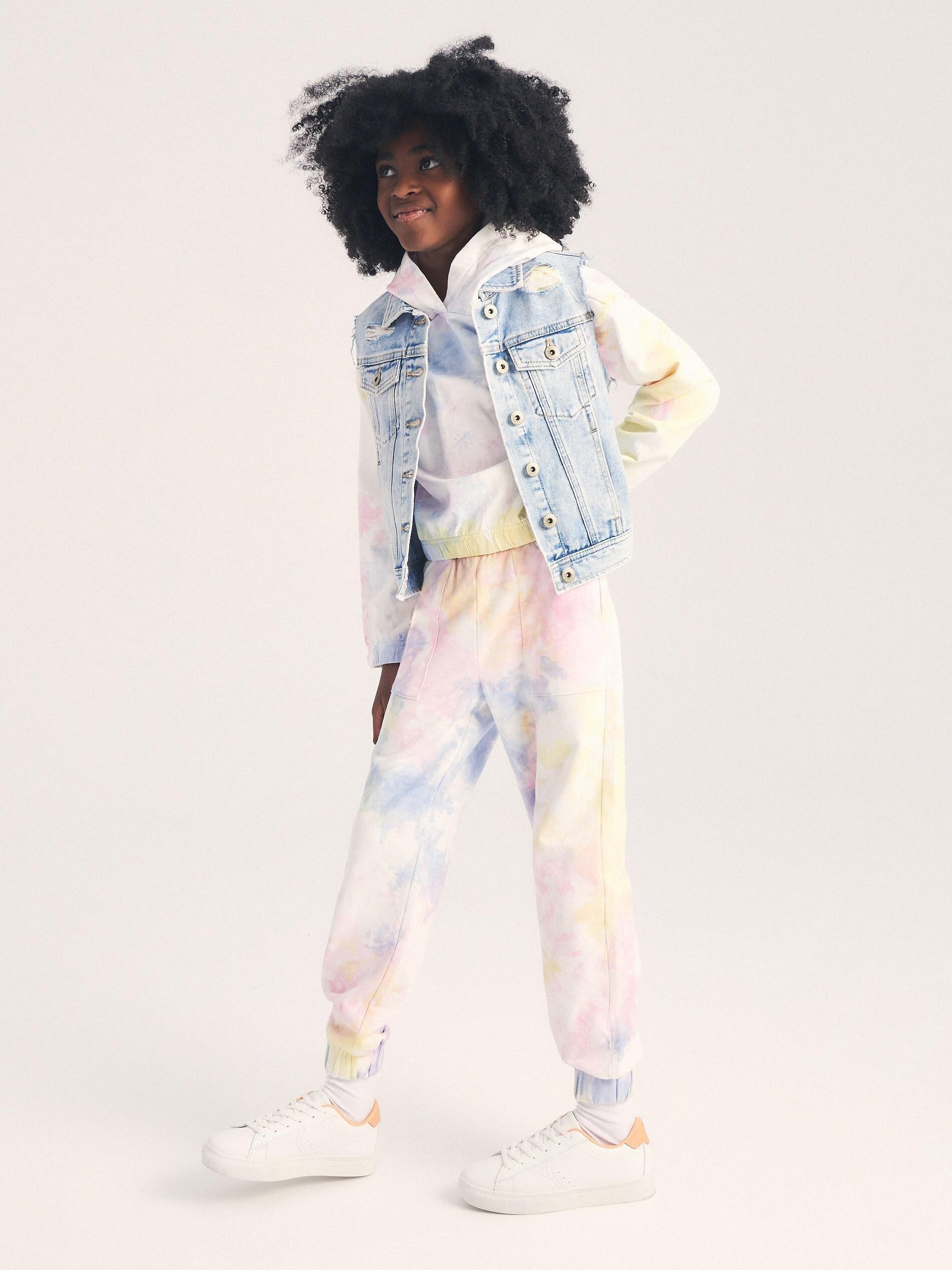Multicolor Tie Dye Hoodie, Girls, , large image number 1