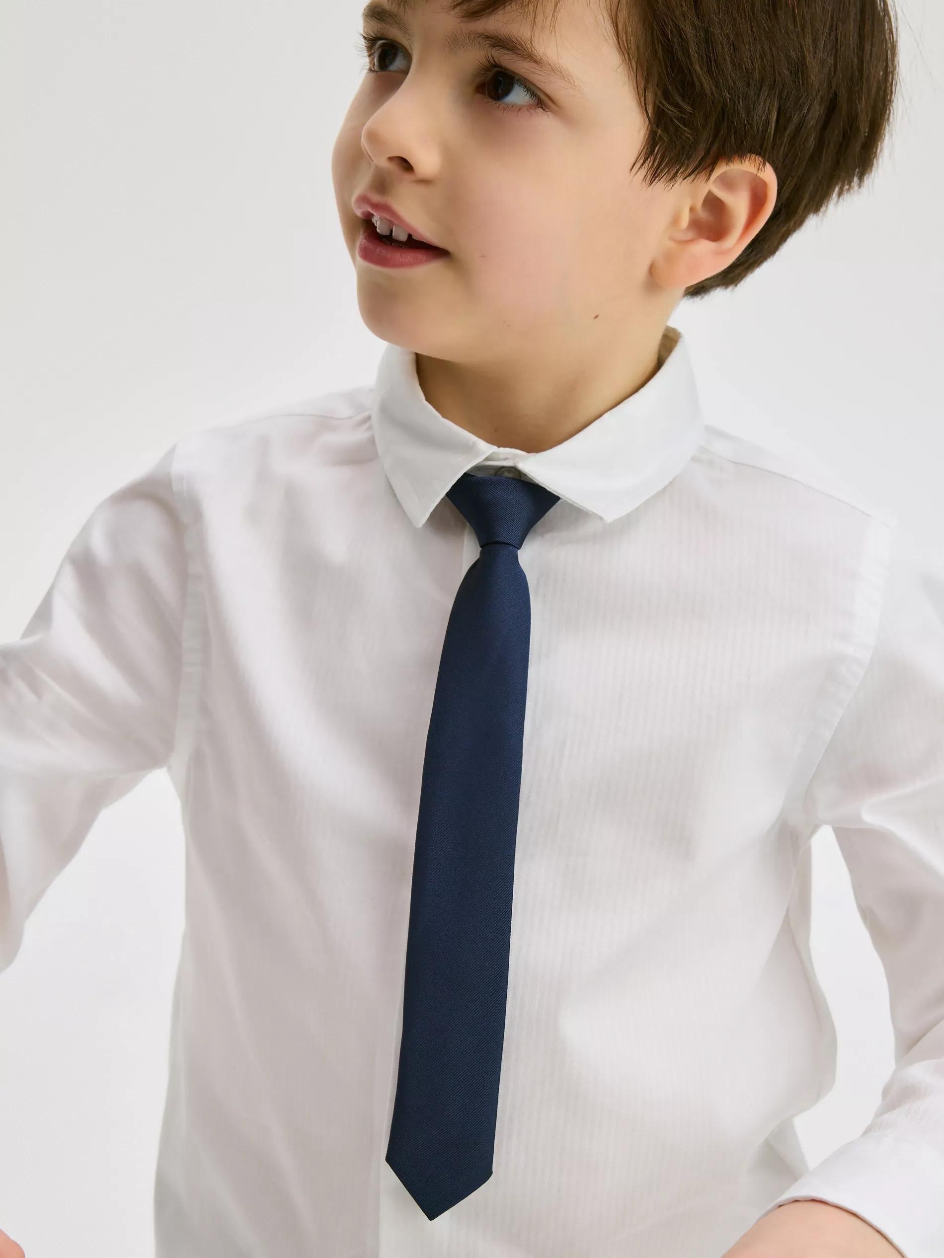 قميص أنيق مع رباط أبيض, White, large image number 0