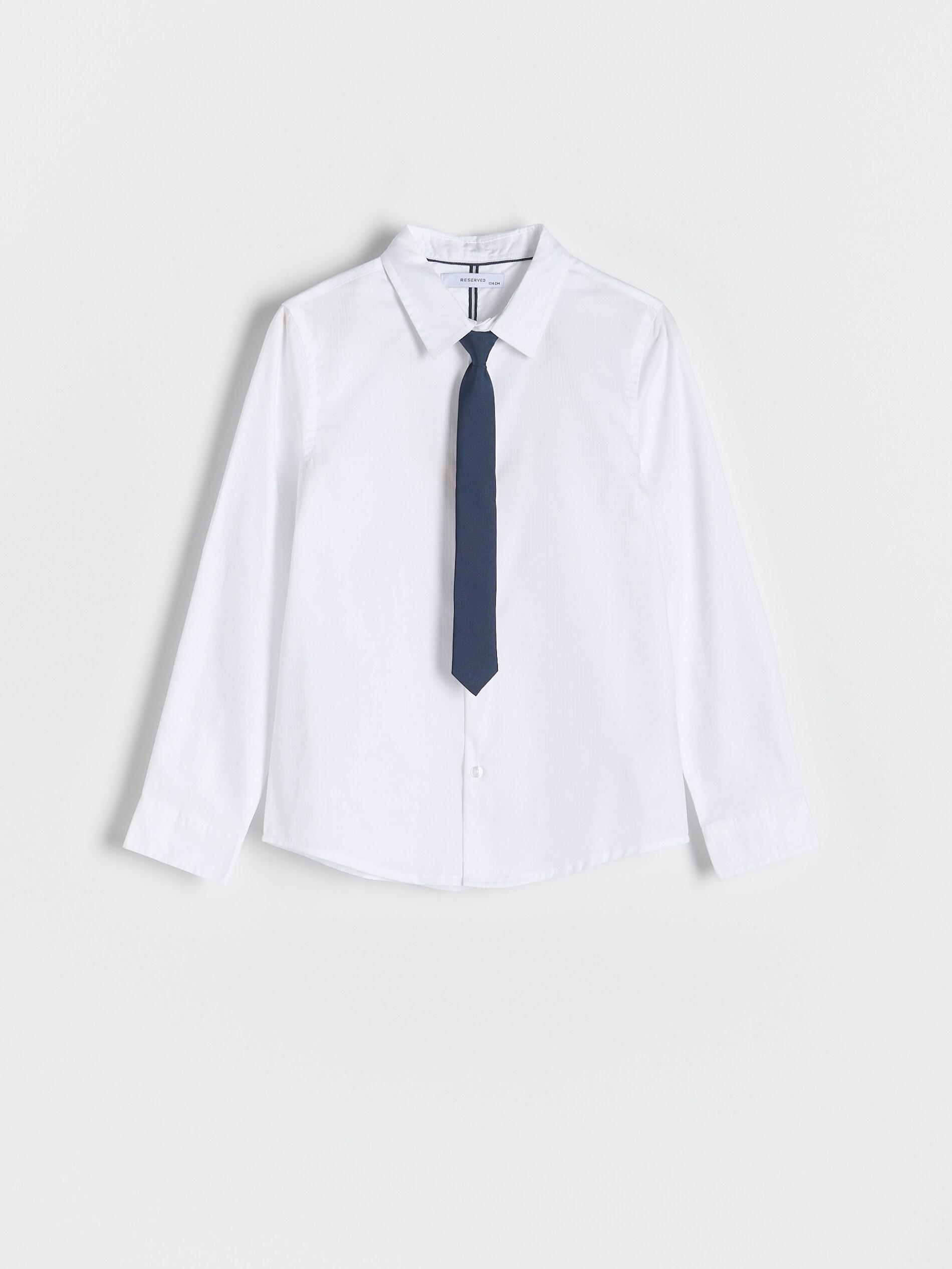 قميص أنيق مع رباط أبيض, White, medium