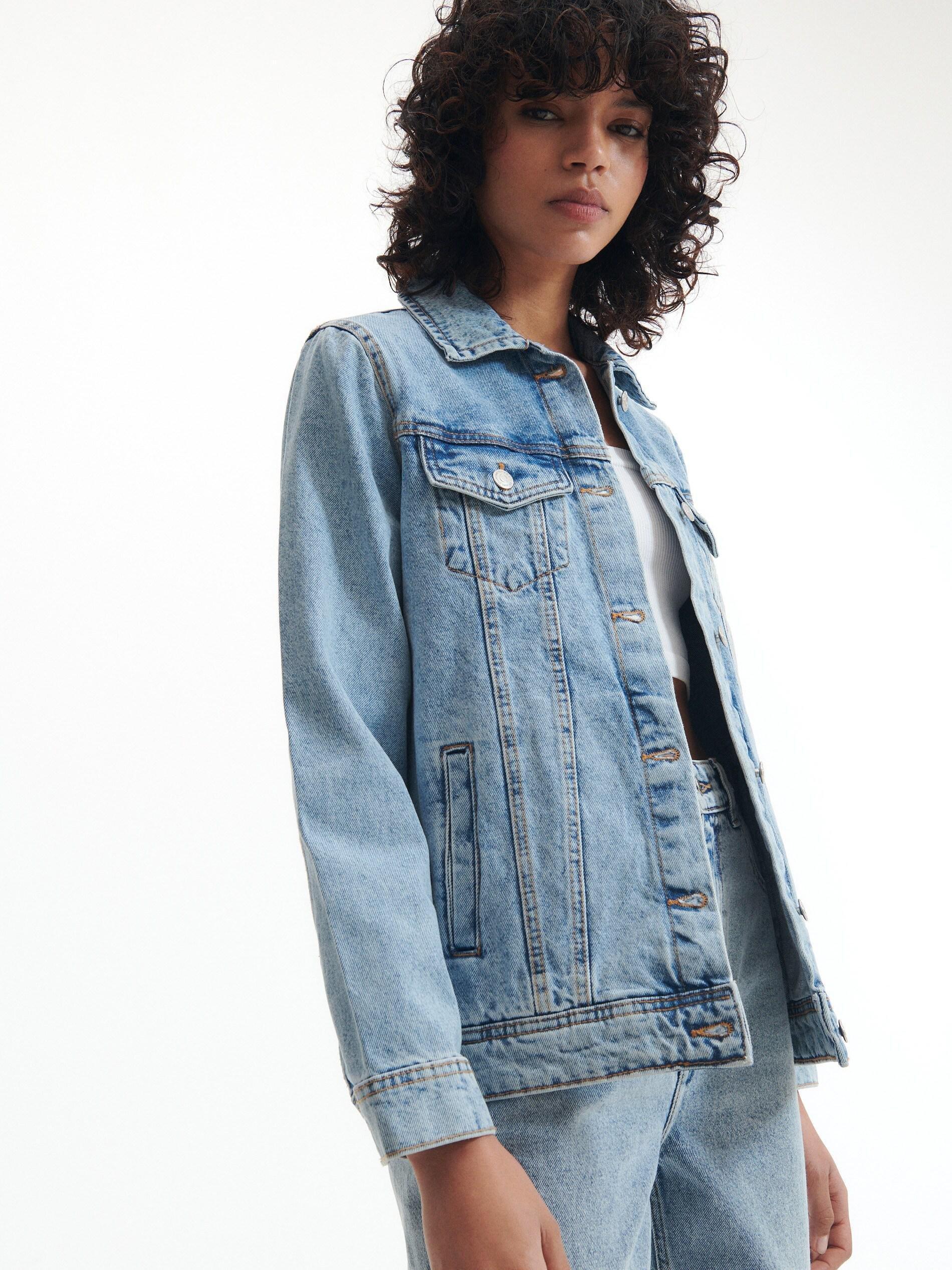 Light Blue Denim Jacket, , large image number 3