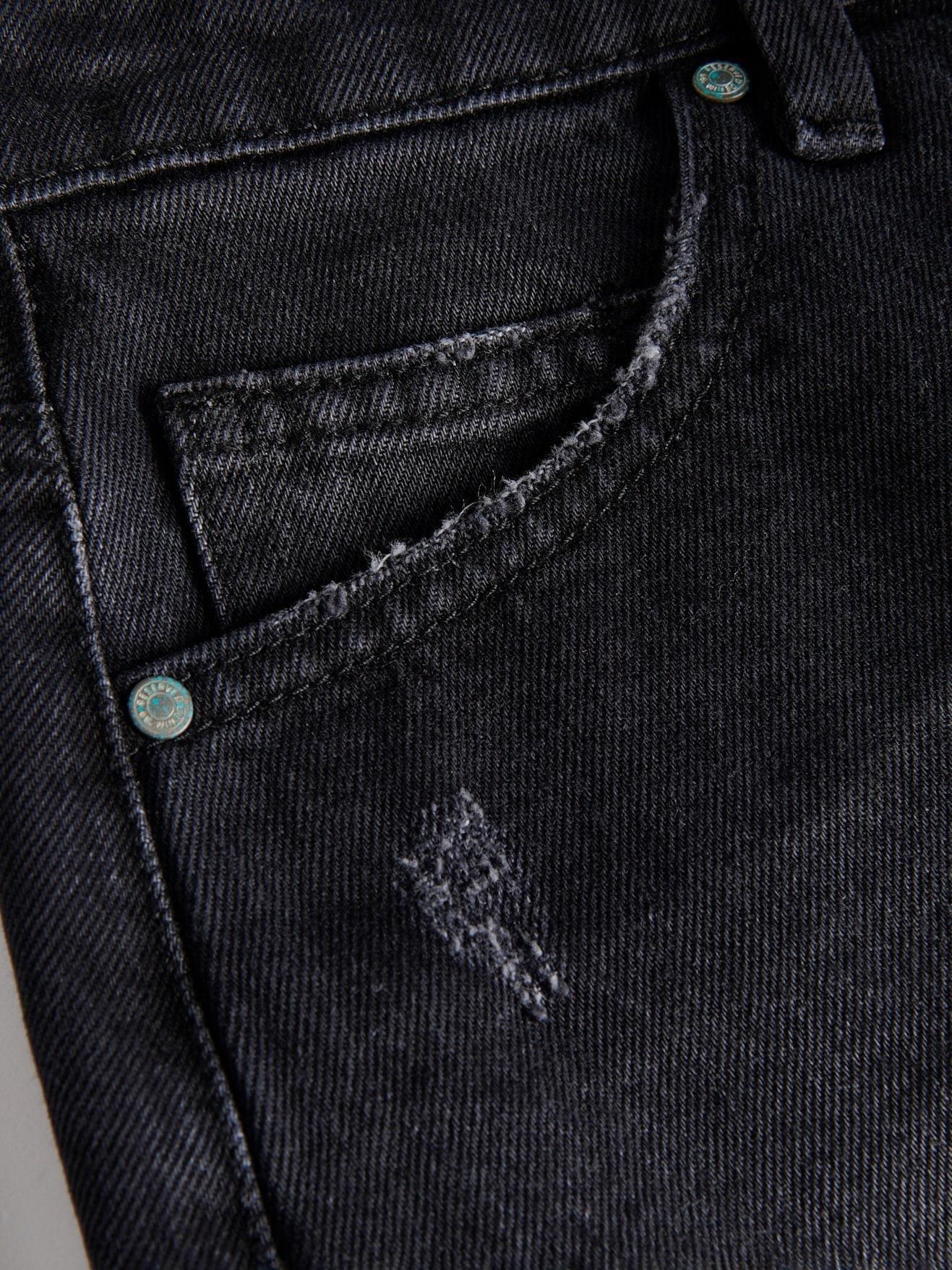 Grey Denim Mini Skirt, , large image number 2
