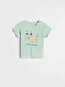Reserved - Pale Green Printed T-Shirt