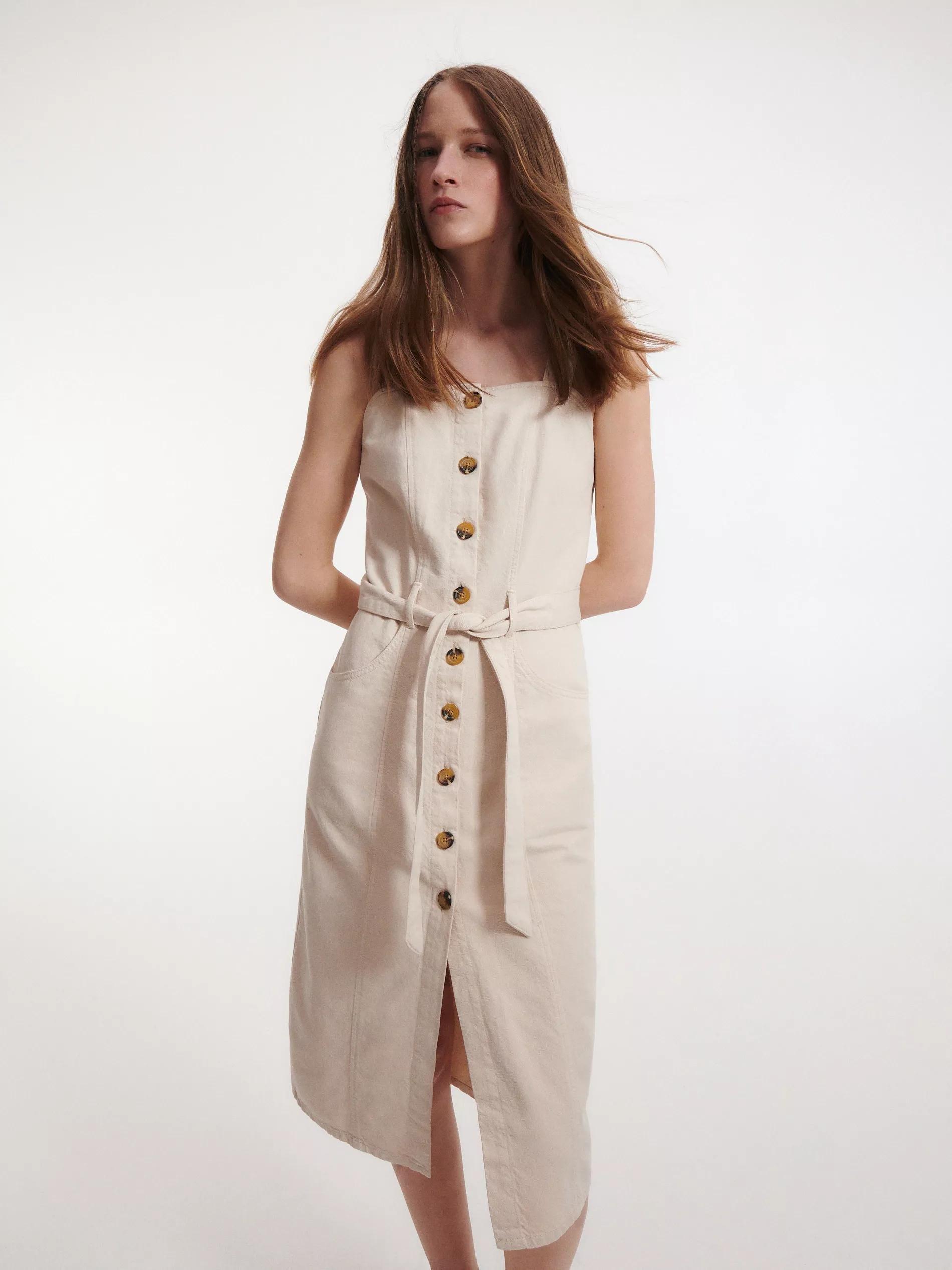 Nude Denim Dress, , large image number 2