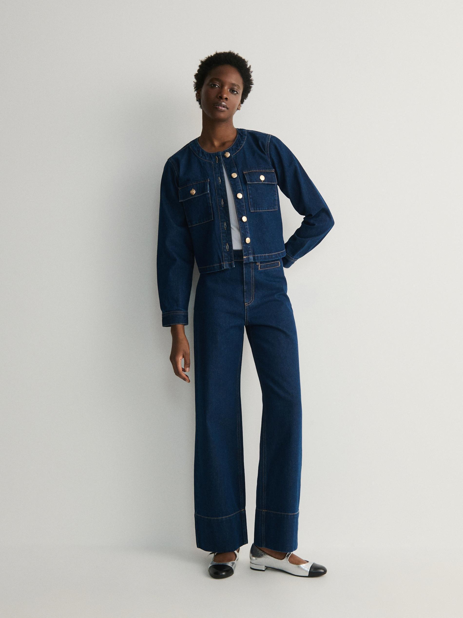 Navy Denim Jacket, , large image number 2