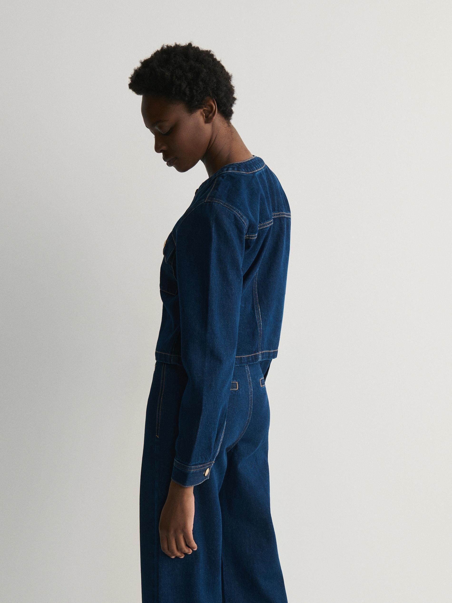 Navy Denim Jacket, , large image number 3