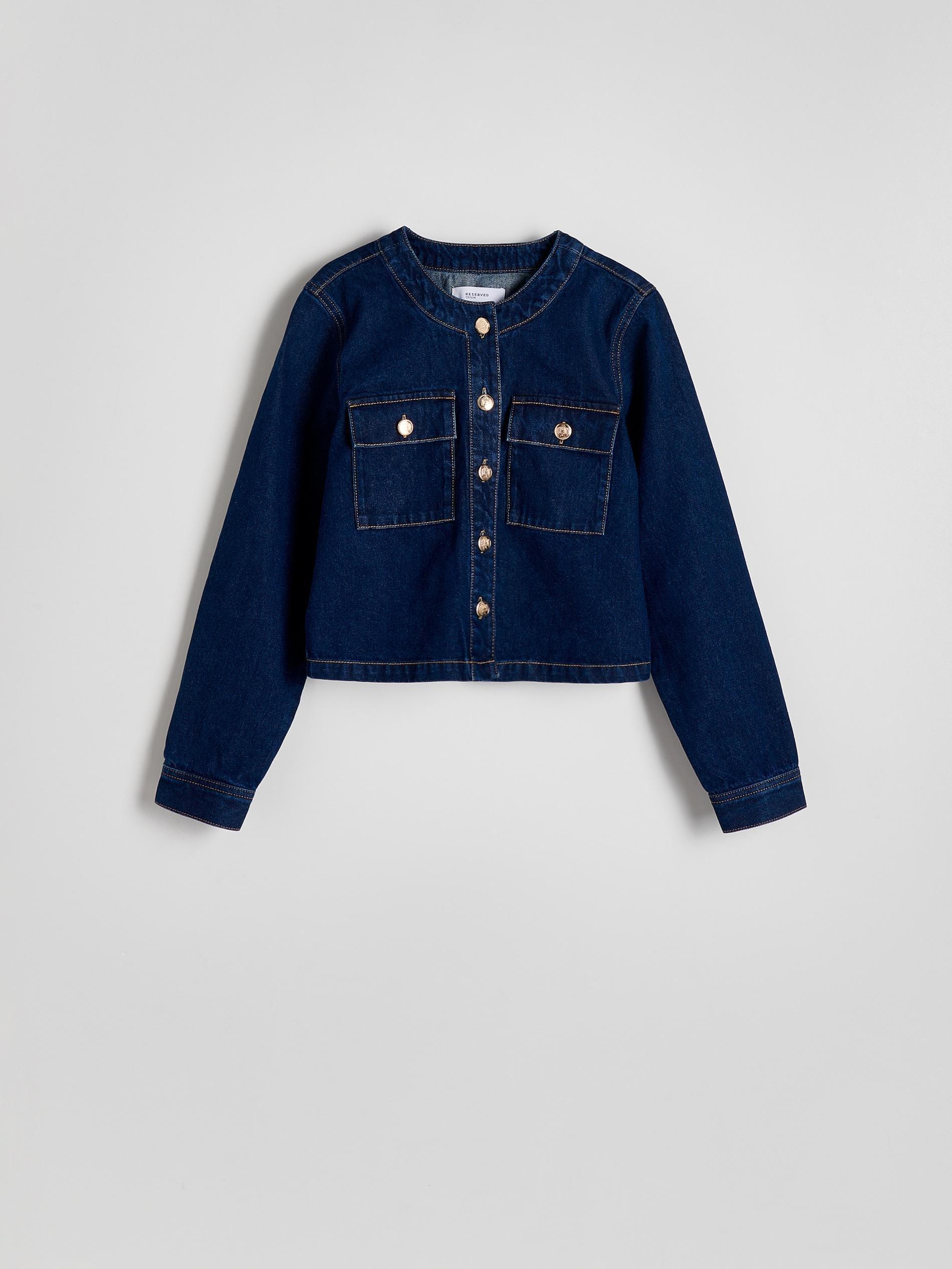 Navy Denim Jacket, , large image number 4