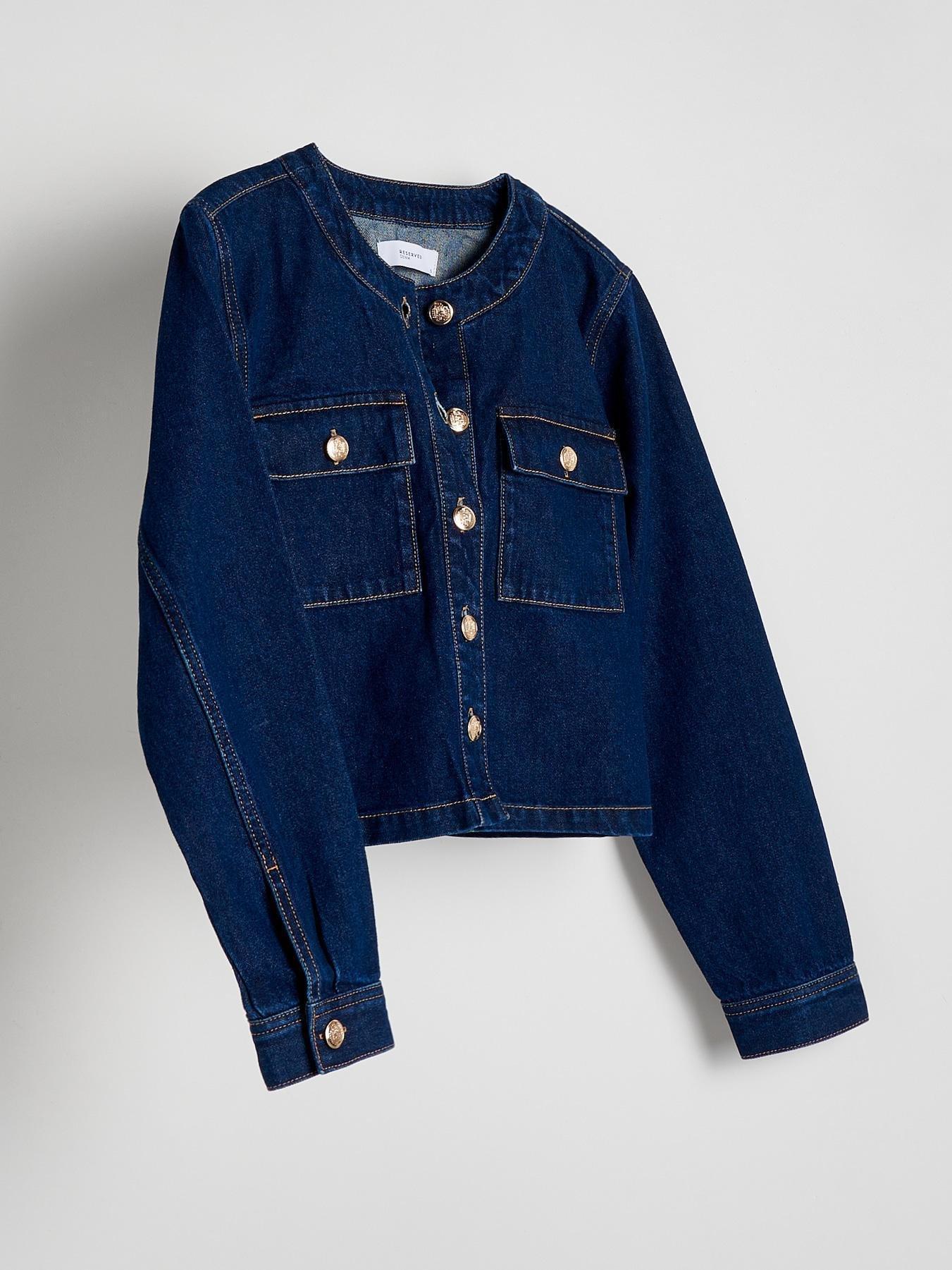 Navy Denim Jacket, , large image number 6