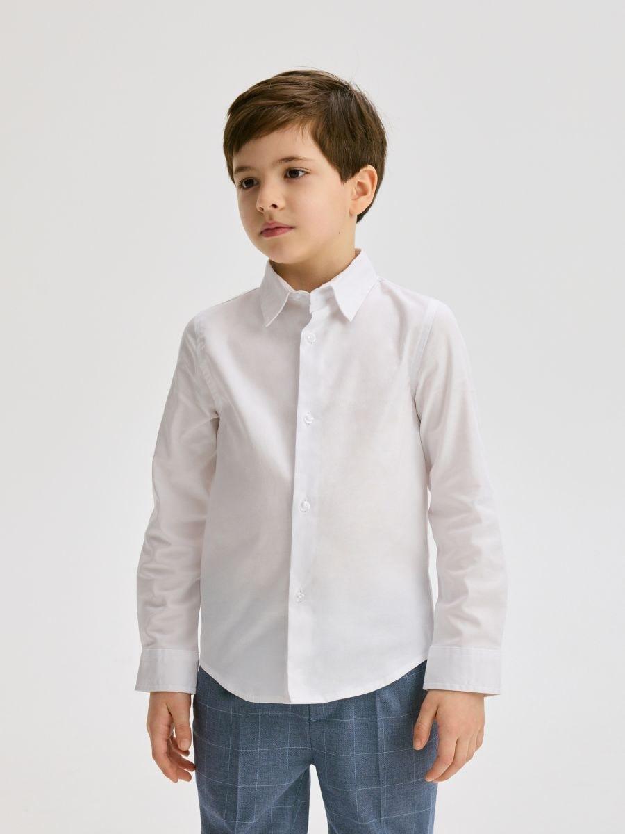 White Regular Fit Cotton Shirt, White, medium