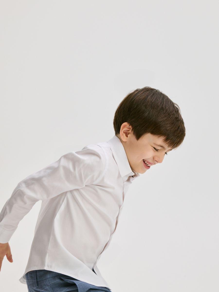 White Regular Fit Cotton Shirt, White, medium