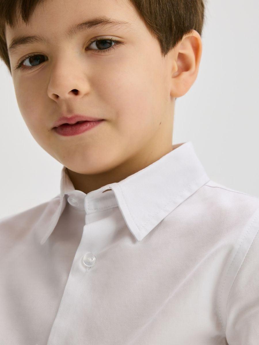 White Regular Fit Cotton Shirt, White, medium