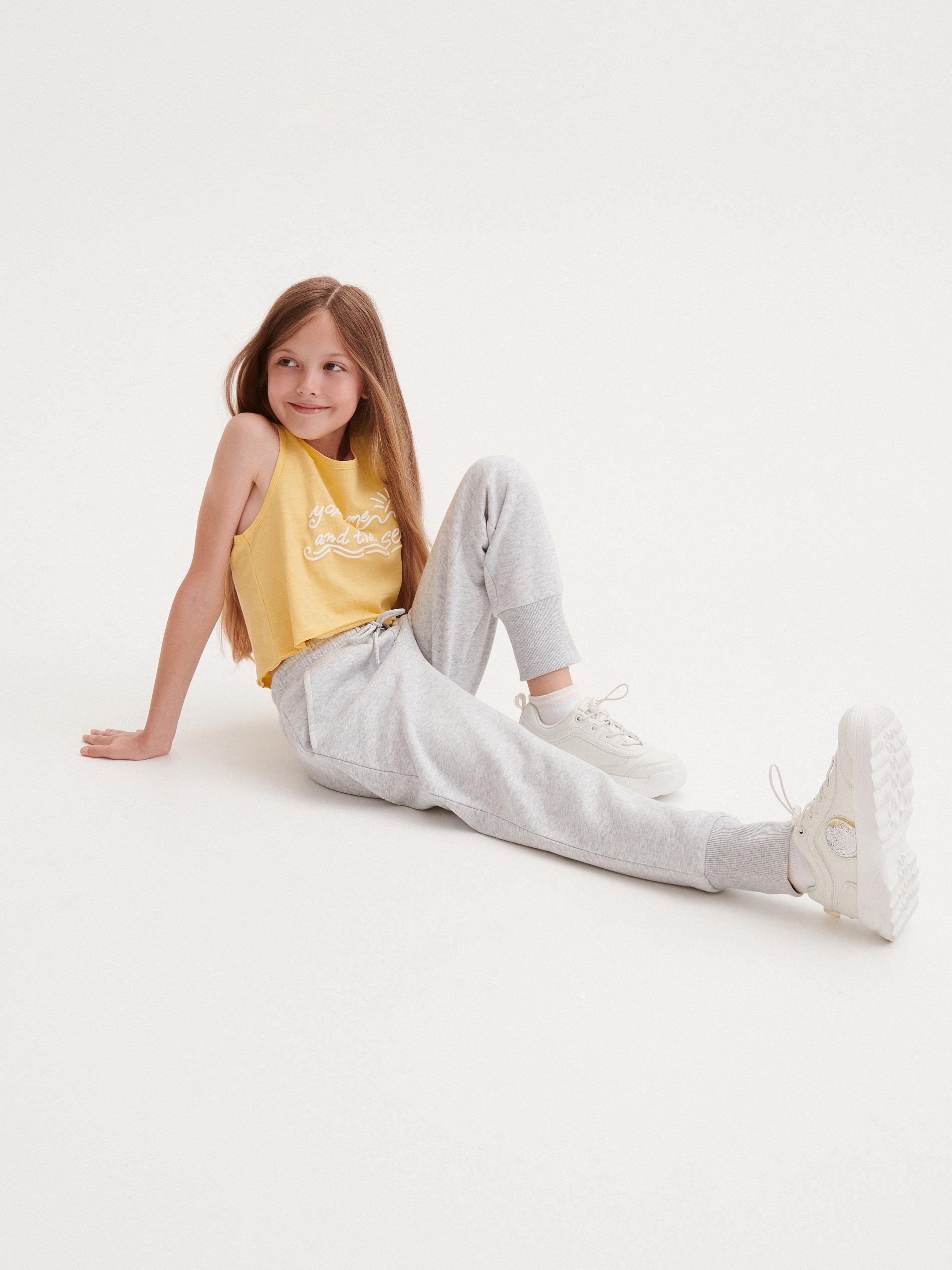 Grey Sweatpants, Kids Girl, , large image number 0